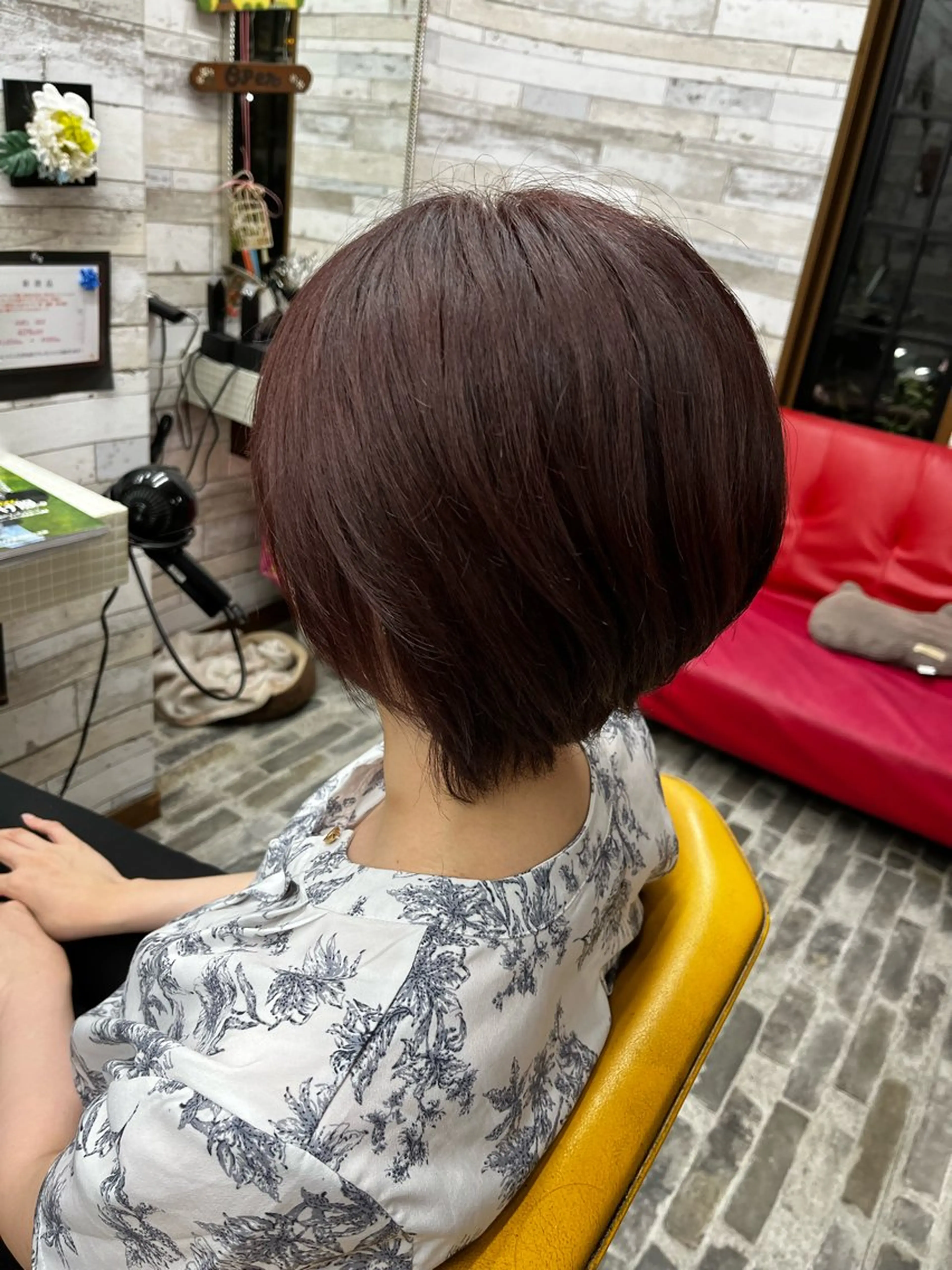 カット＋白髪染めカラー＋髪質改善トリートメントの写真