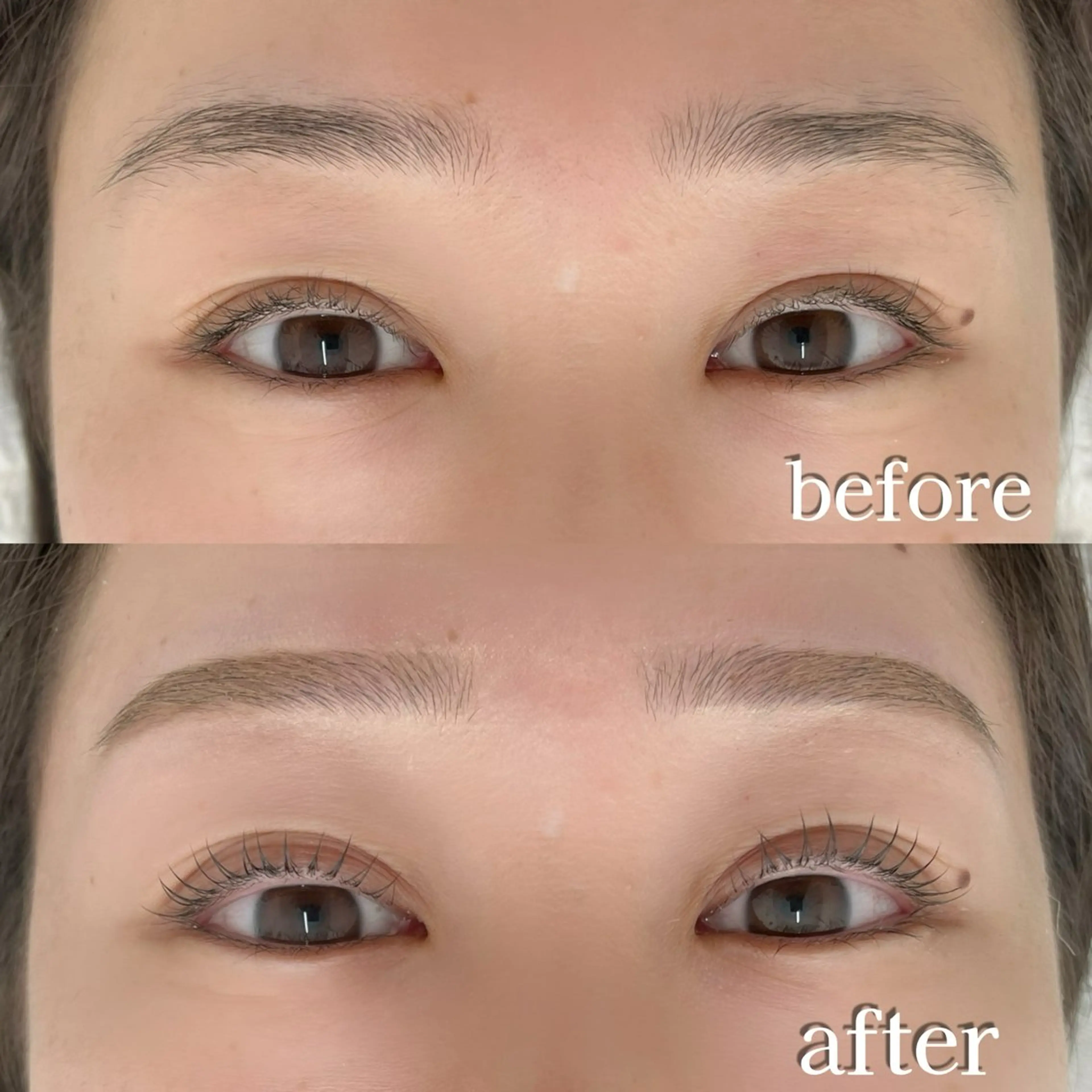 [再来]まつ毛パーマ＋眉毛ワックス(間引き、メイク込)¥11800の写真