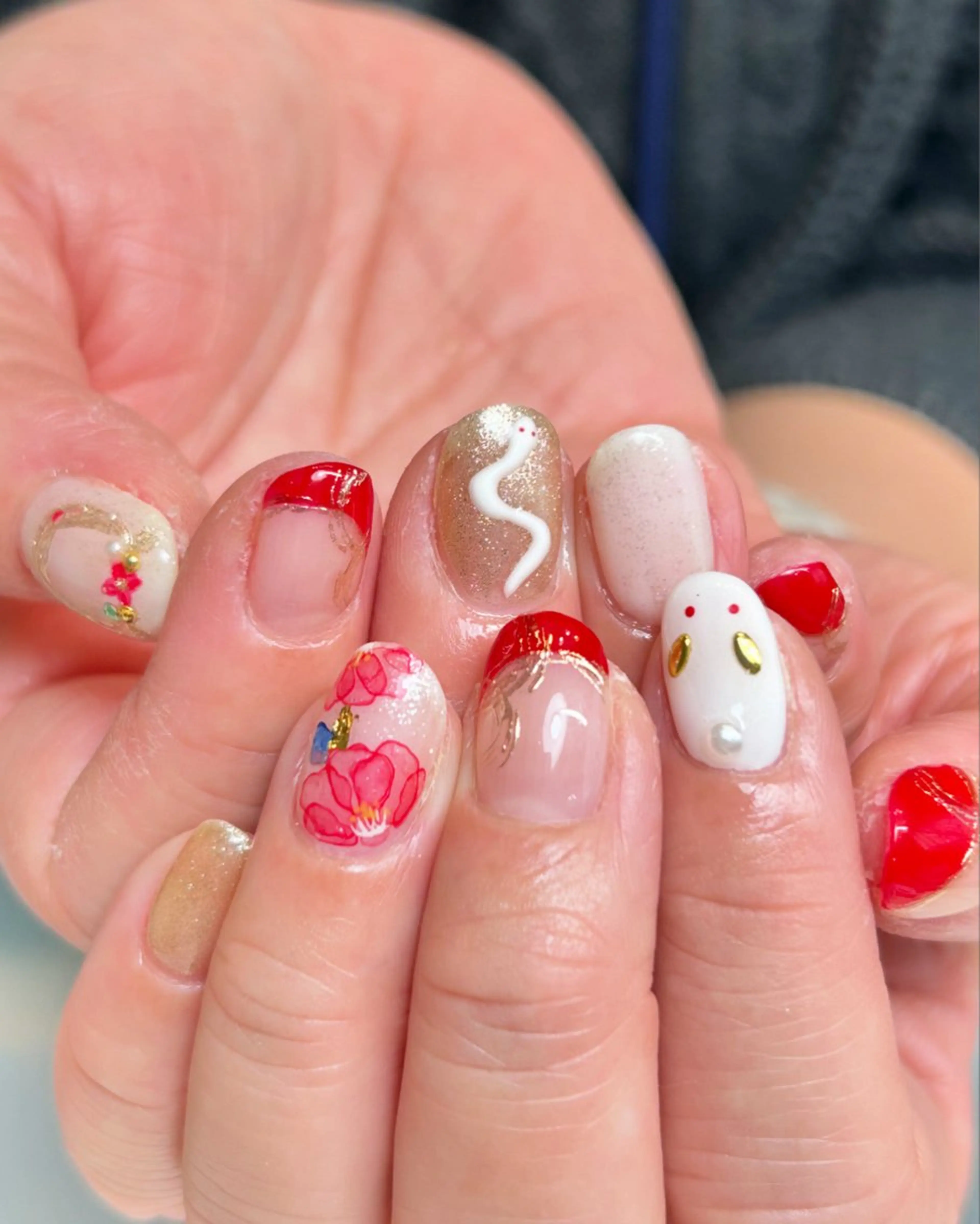 ネイル アートネイル ジェルネイル ロングネイル ショートネイル 冬ネイル プライベートサロン マニフィークのネイルデザイン