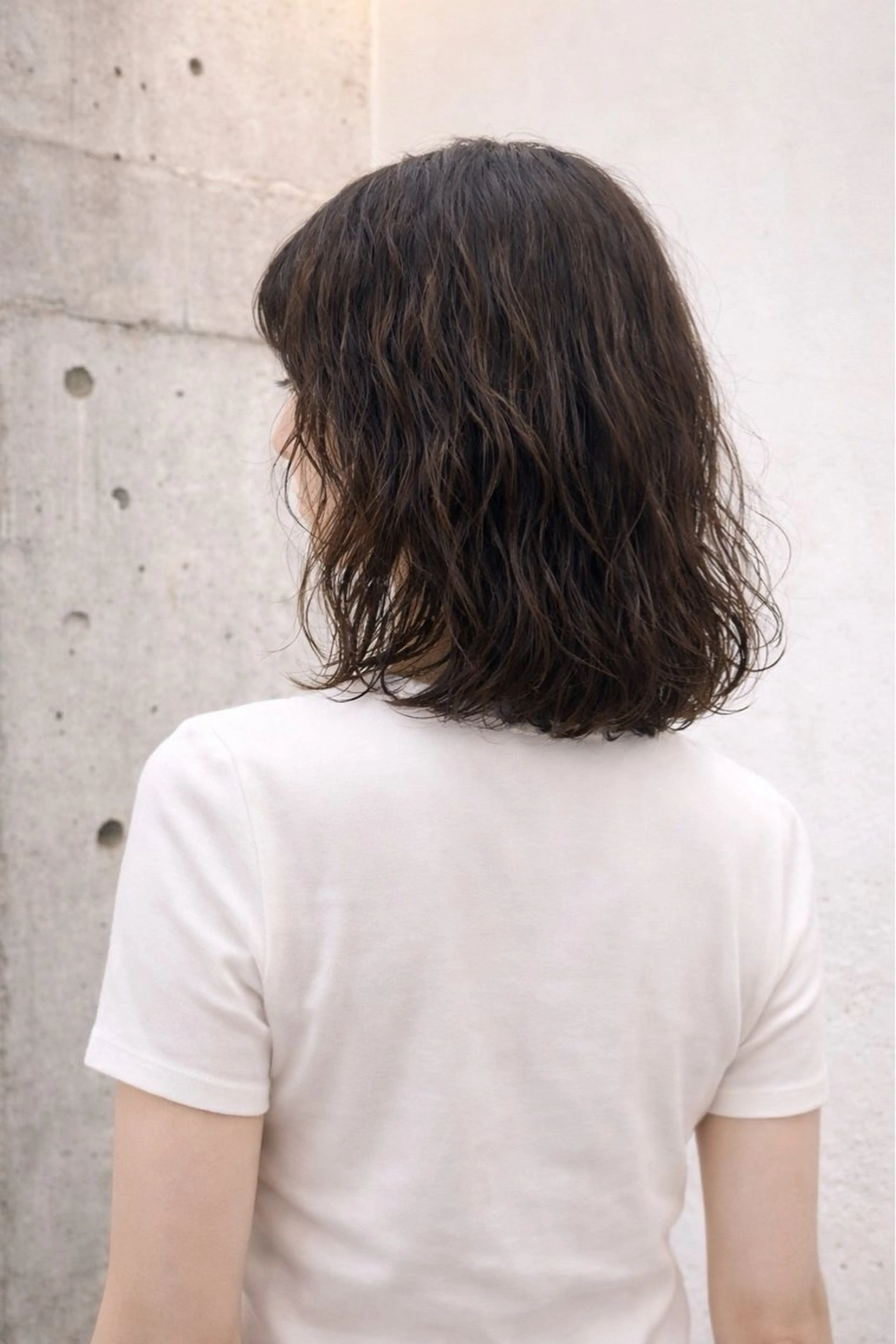 ミディアム カット パーマ ボブパーマ アヤナのヘアスタイル