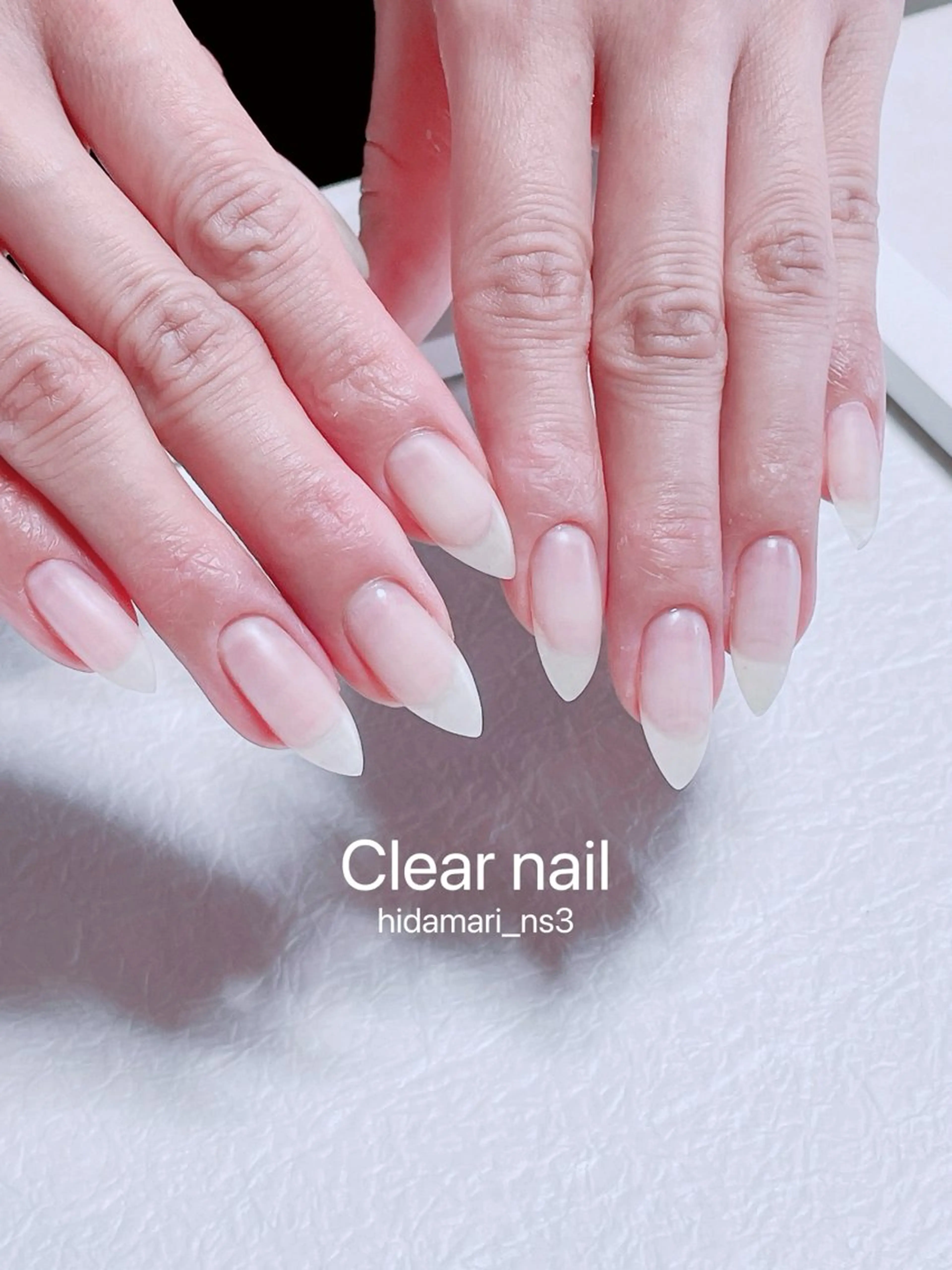 ネイル クリアネイル ジェルネイル NailSalon ひだまりのネイルデザイン