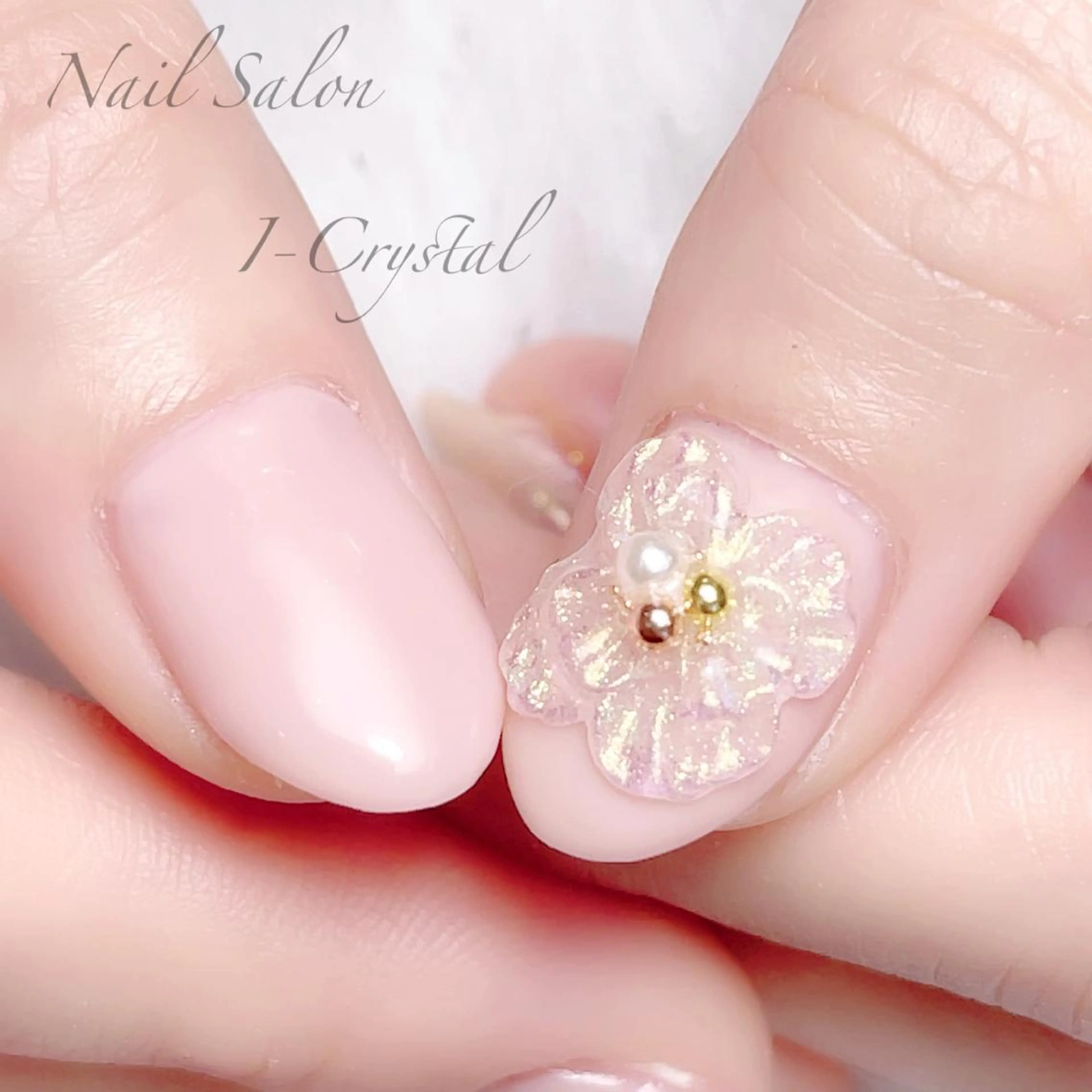ネイル オーロラネイル フラワーネイル ジェルネイル ミラーネイル 持ち込み NailSalon  I-Crystal所属・中村 郁美のネイルデザイン