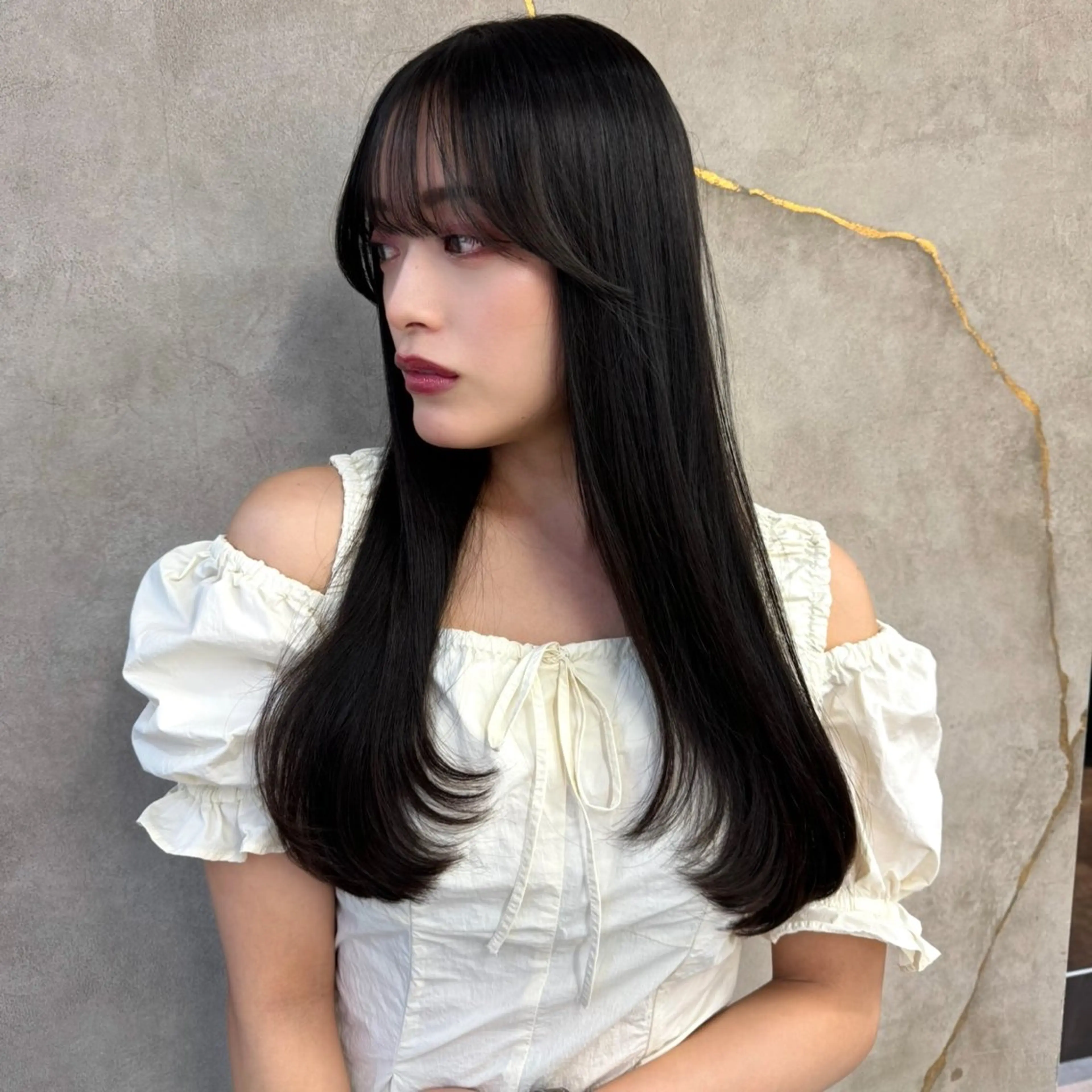 ロング レイヤー/縮毛矯正 🌹大人韓国 芹奈のヘアスタイル