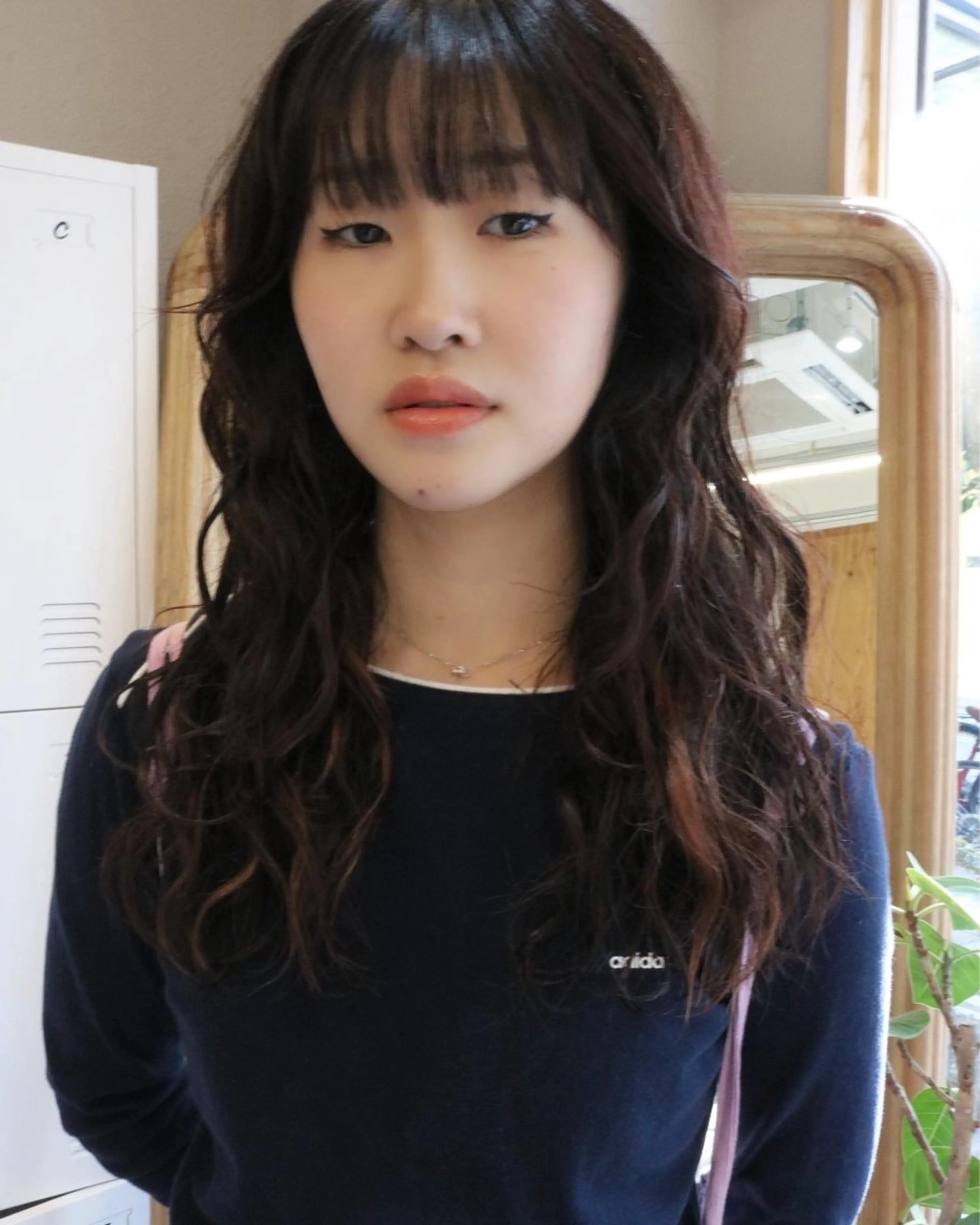 セミロング カラー パーマ カット パーマ トリートメント 松村 澪里のヘアスタイル