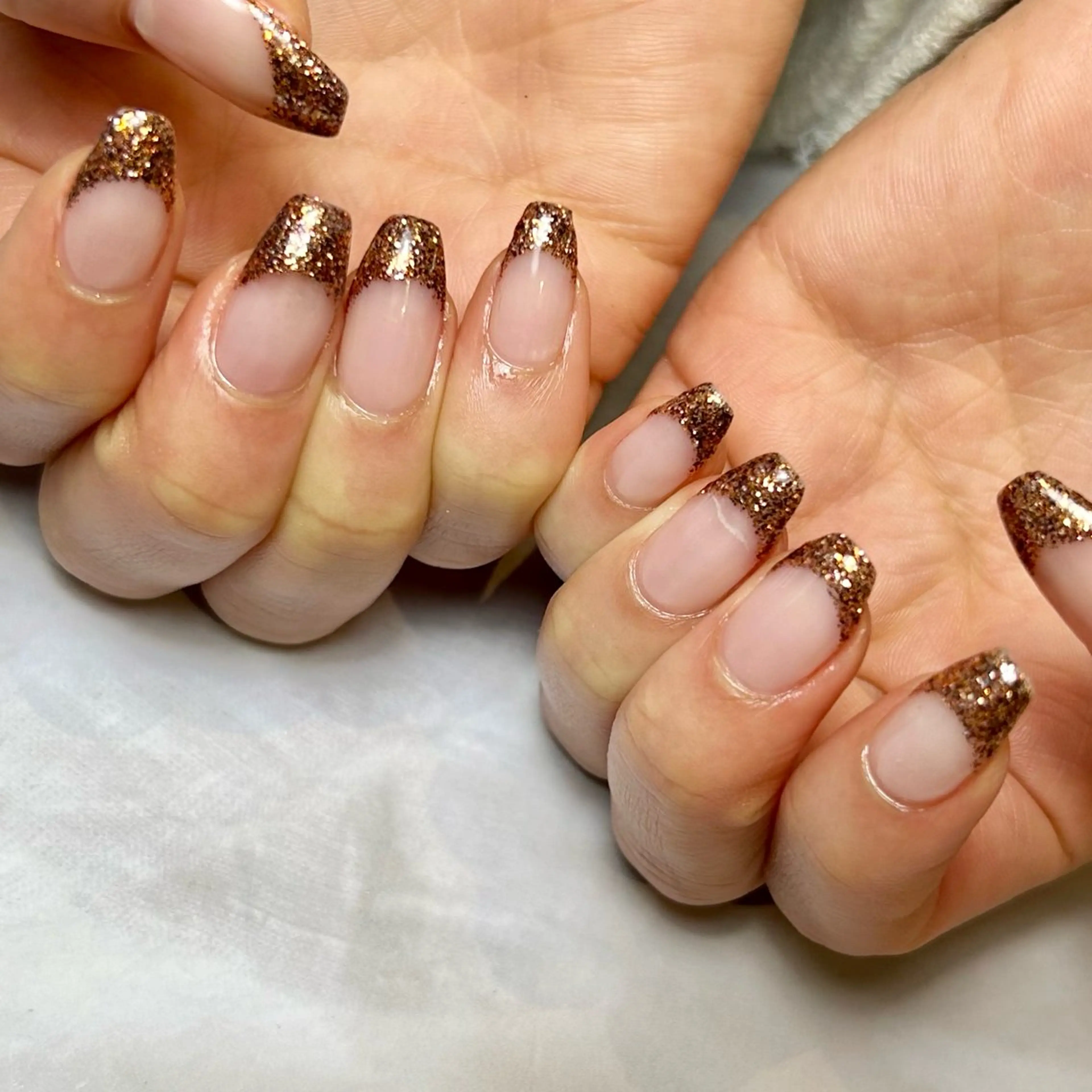 ネイル フレンチネイル ゴールド 赤色 Reflection marikoのネイルデザイン