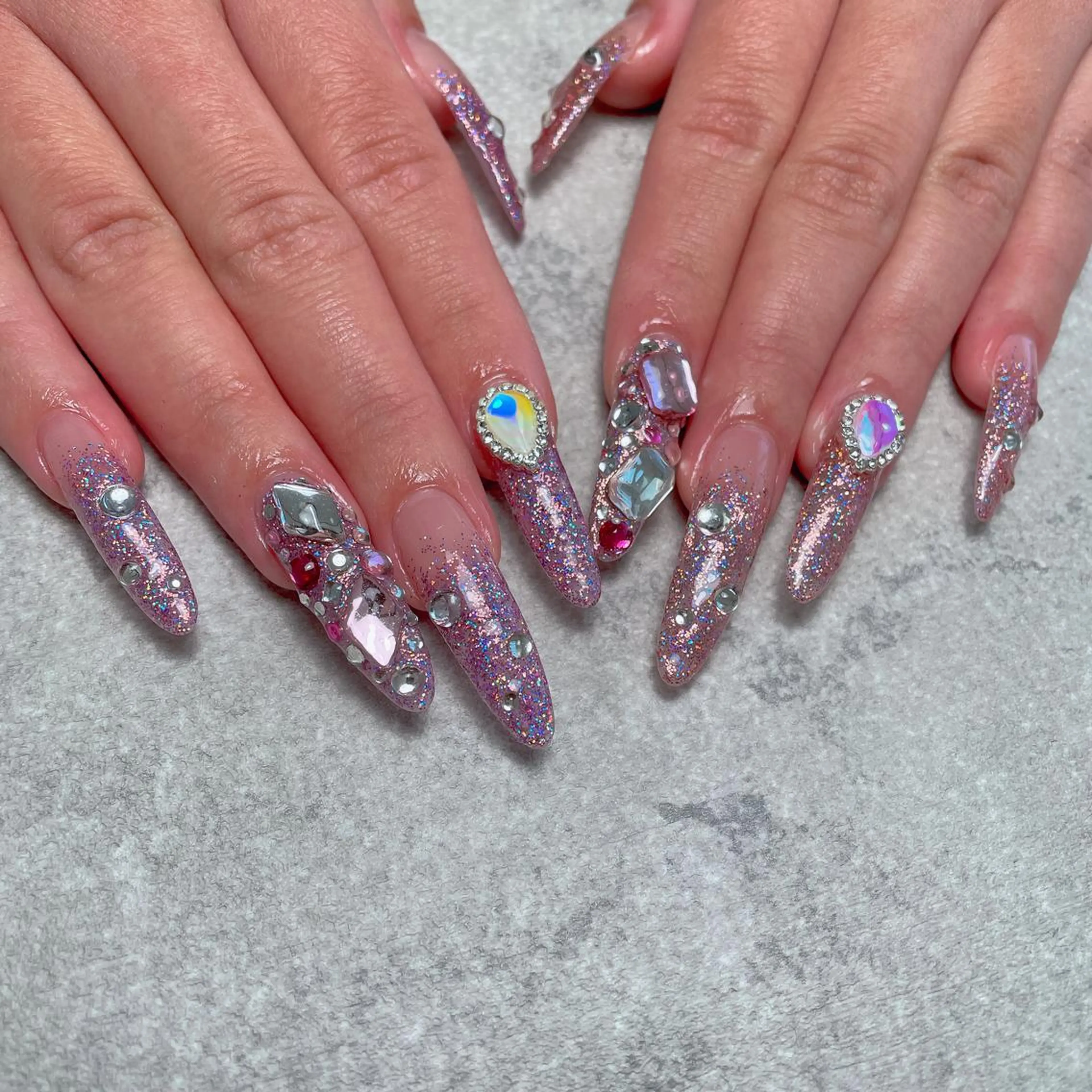 ネイル 長さ出し キラキラネイル ロングネイル ALL Nail &whiteningのその他イメージ