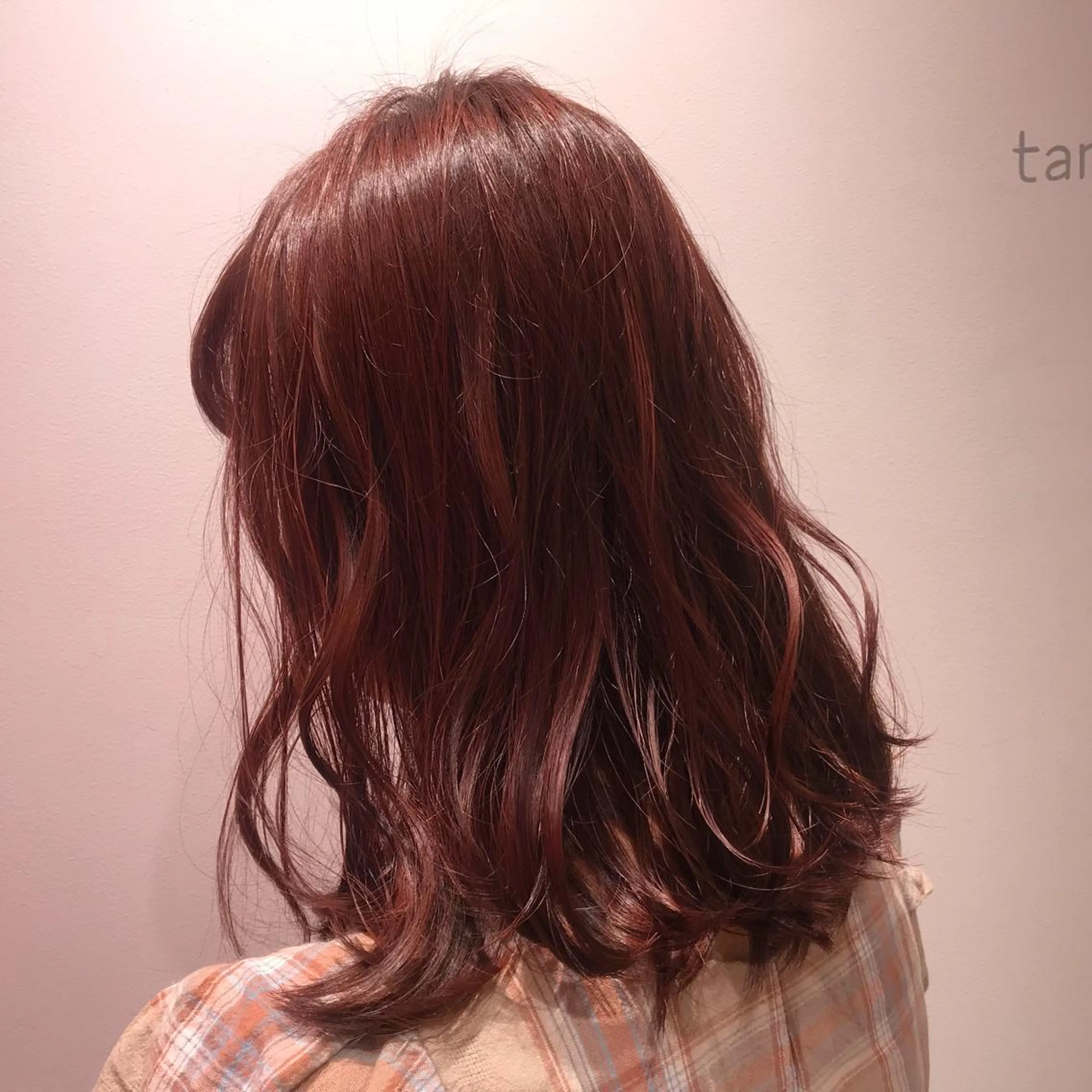 ミディアム カラー ピンクカラー moon  ticobrae所属・こくしょう れいかのヘアスタイル