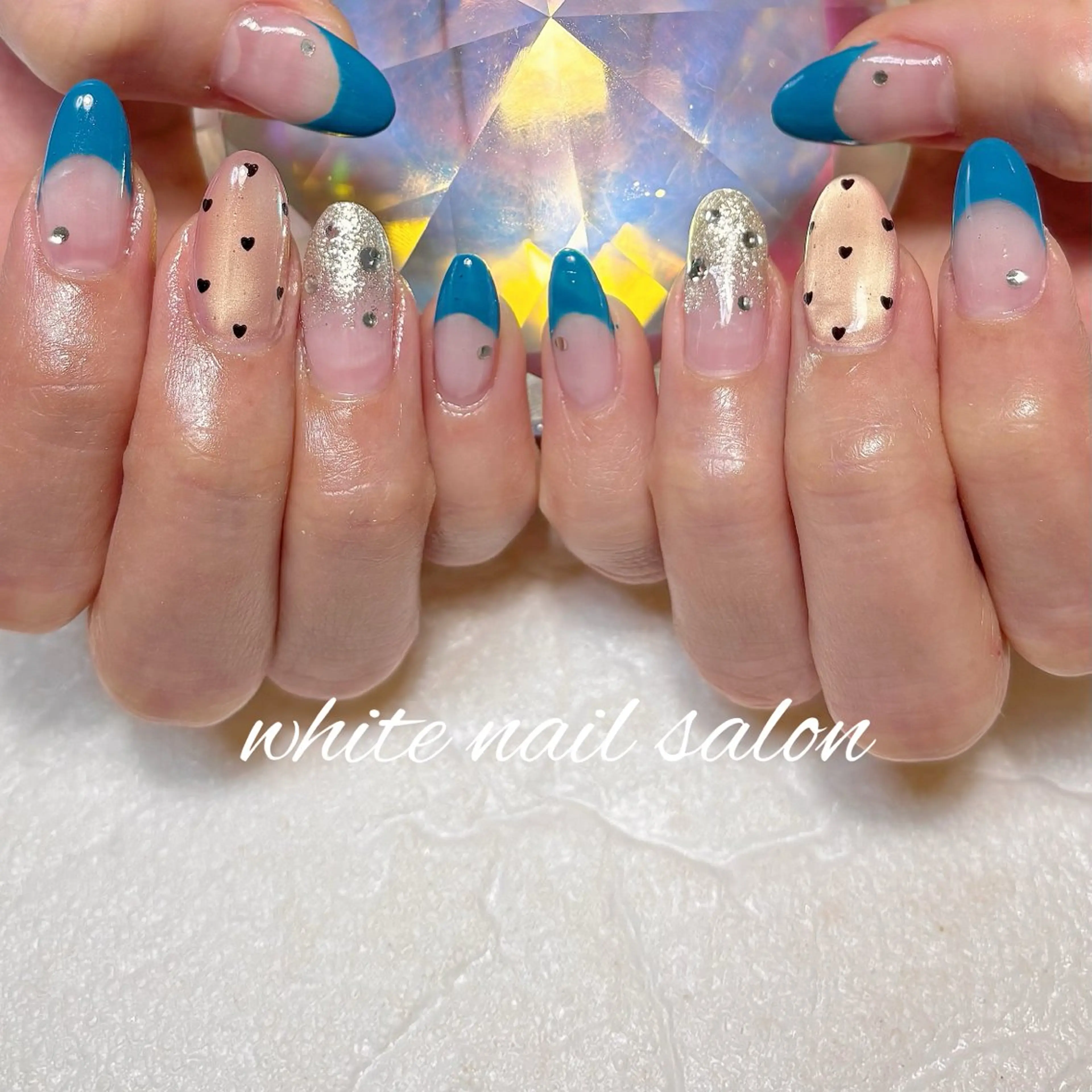 ネイル フットネイル ラメ(グリッター) ハンドネイル white nail salonのネイルデザイン