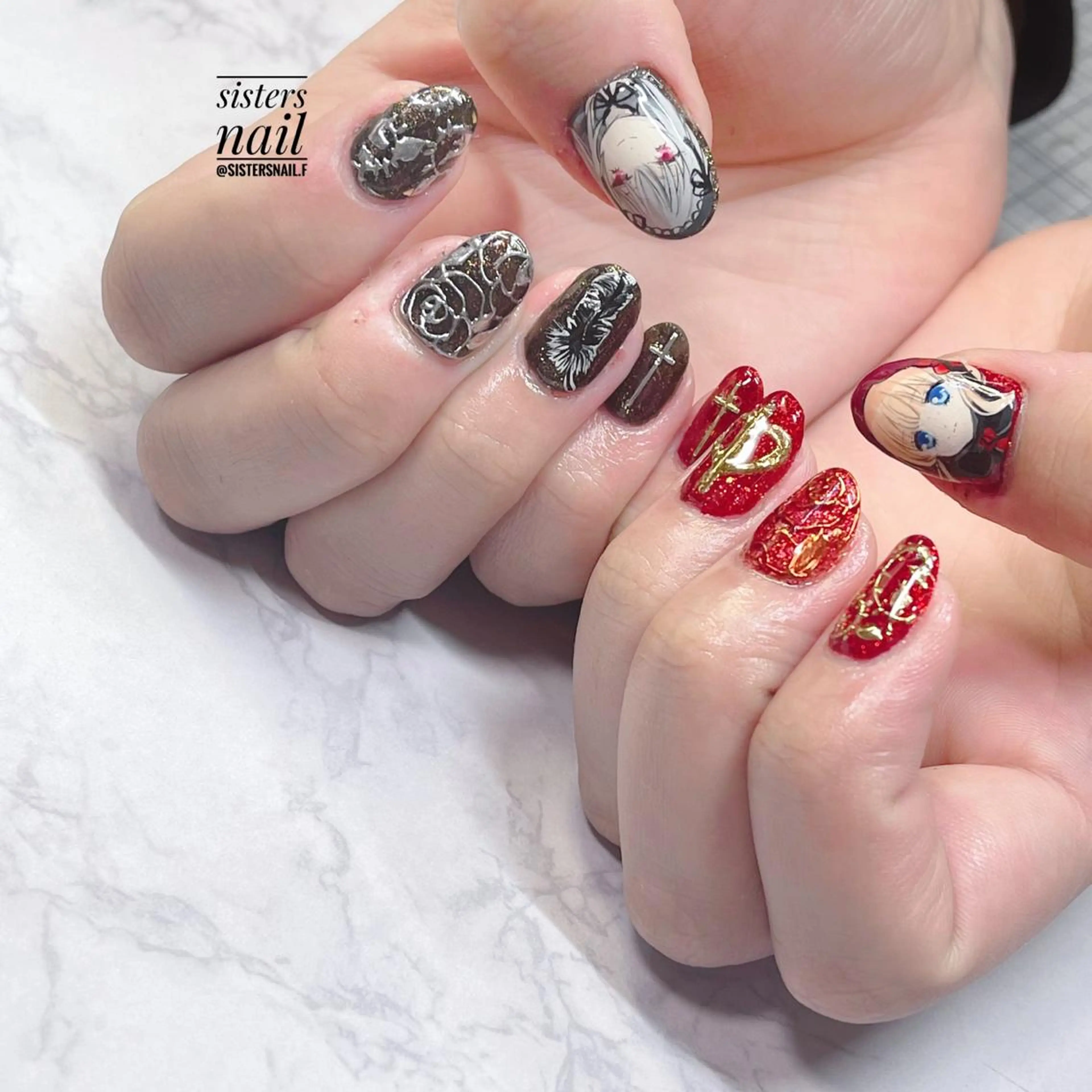 ネイル アートネイル 夏ネイル sisters nail.fのネイルデザイン