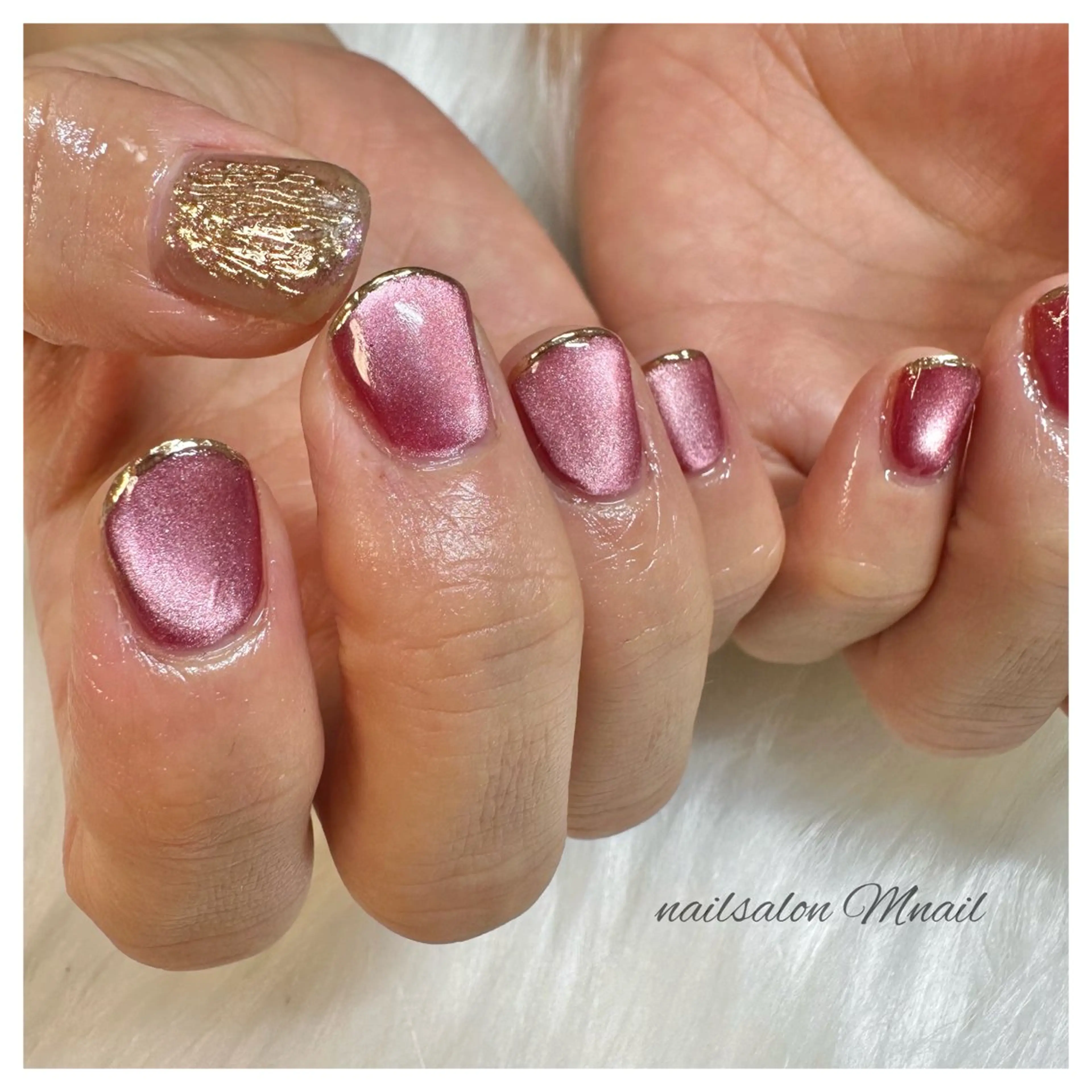 ネイル マグネットネイル ニュアンスネイル ハンドネイル ハンドケア Mnail ちひろのネイルデザイン