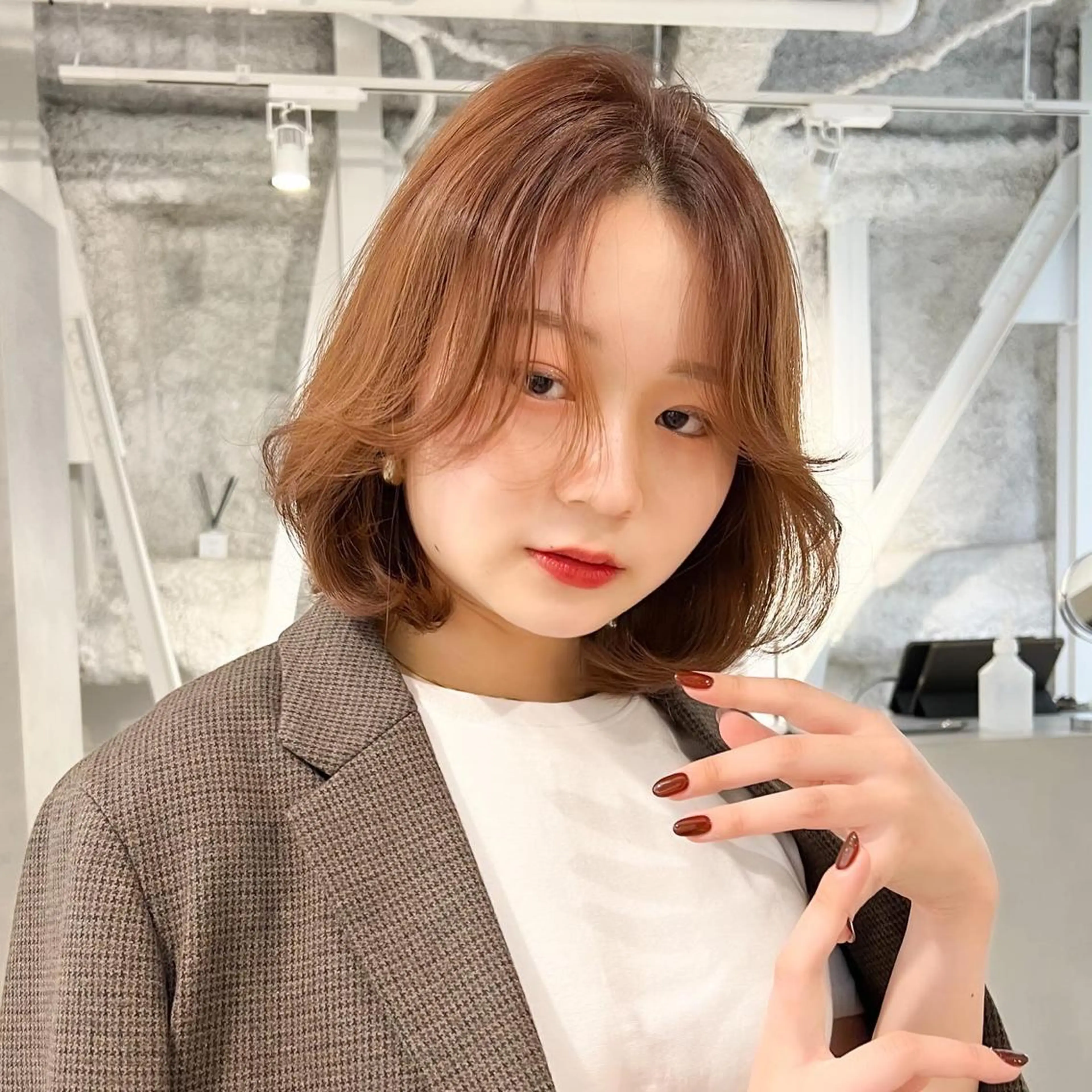 ショート カラー パーマ 韓国風ヘア レイヤーカットのプロ 大人ヘア宮森貴志のヘアスタイル