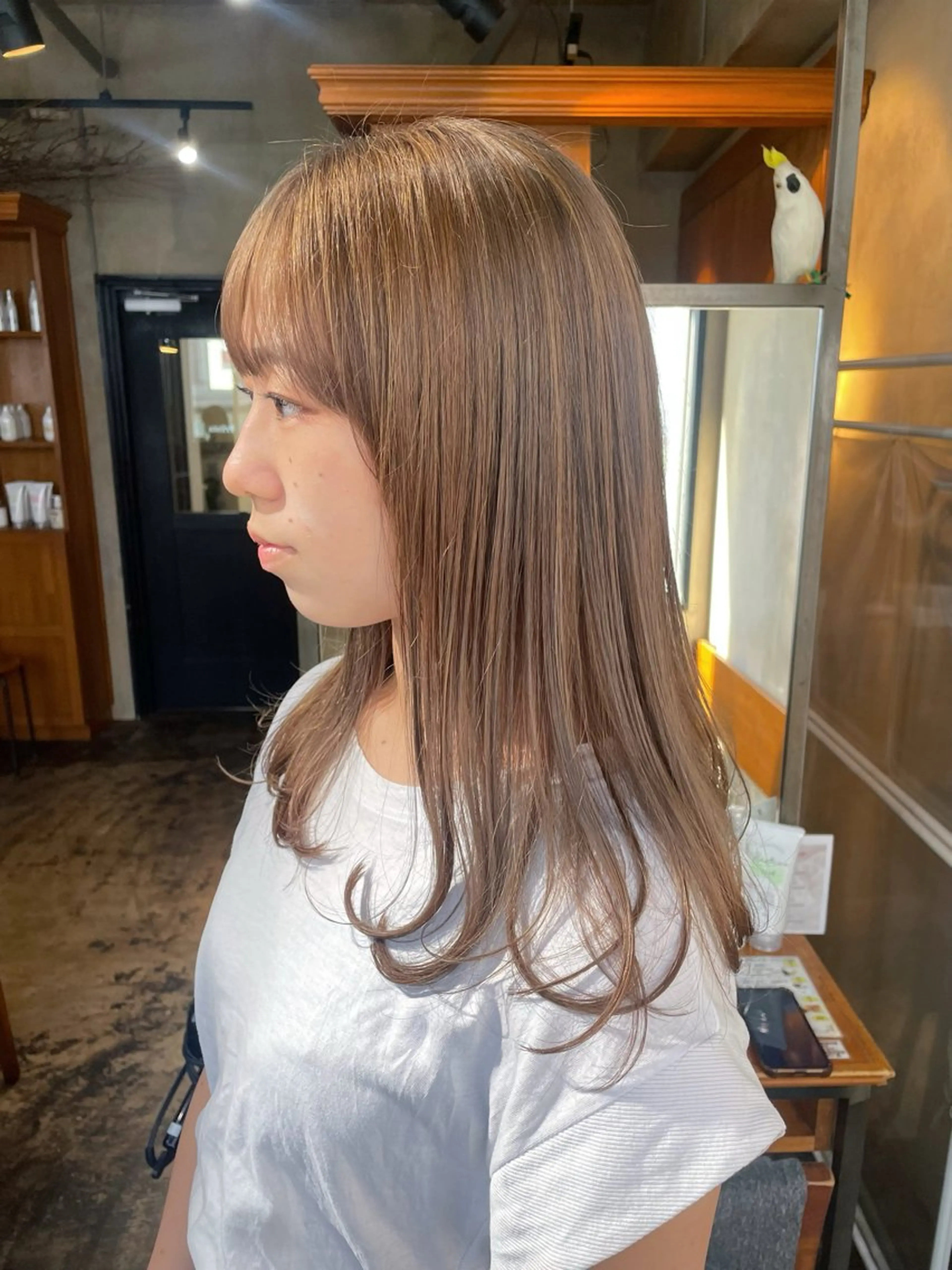 ロング カラー ヘアカラー 梅田美容室 山崎海波のヘアスタイル