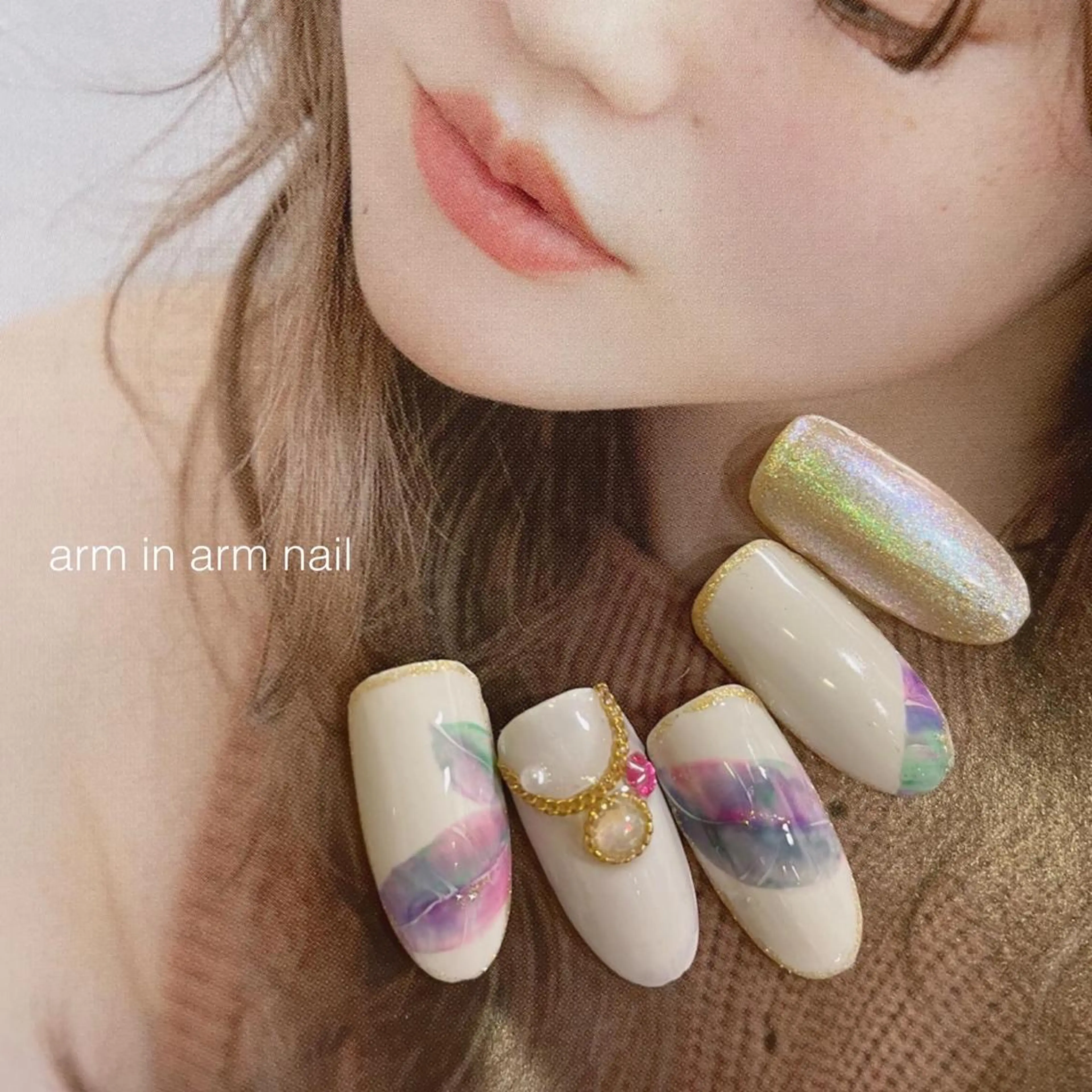 ネイル arm in arm ︎✿Yamamotoのマツエク・マツパデザイン