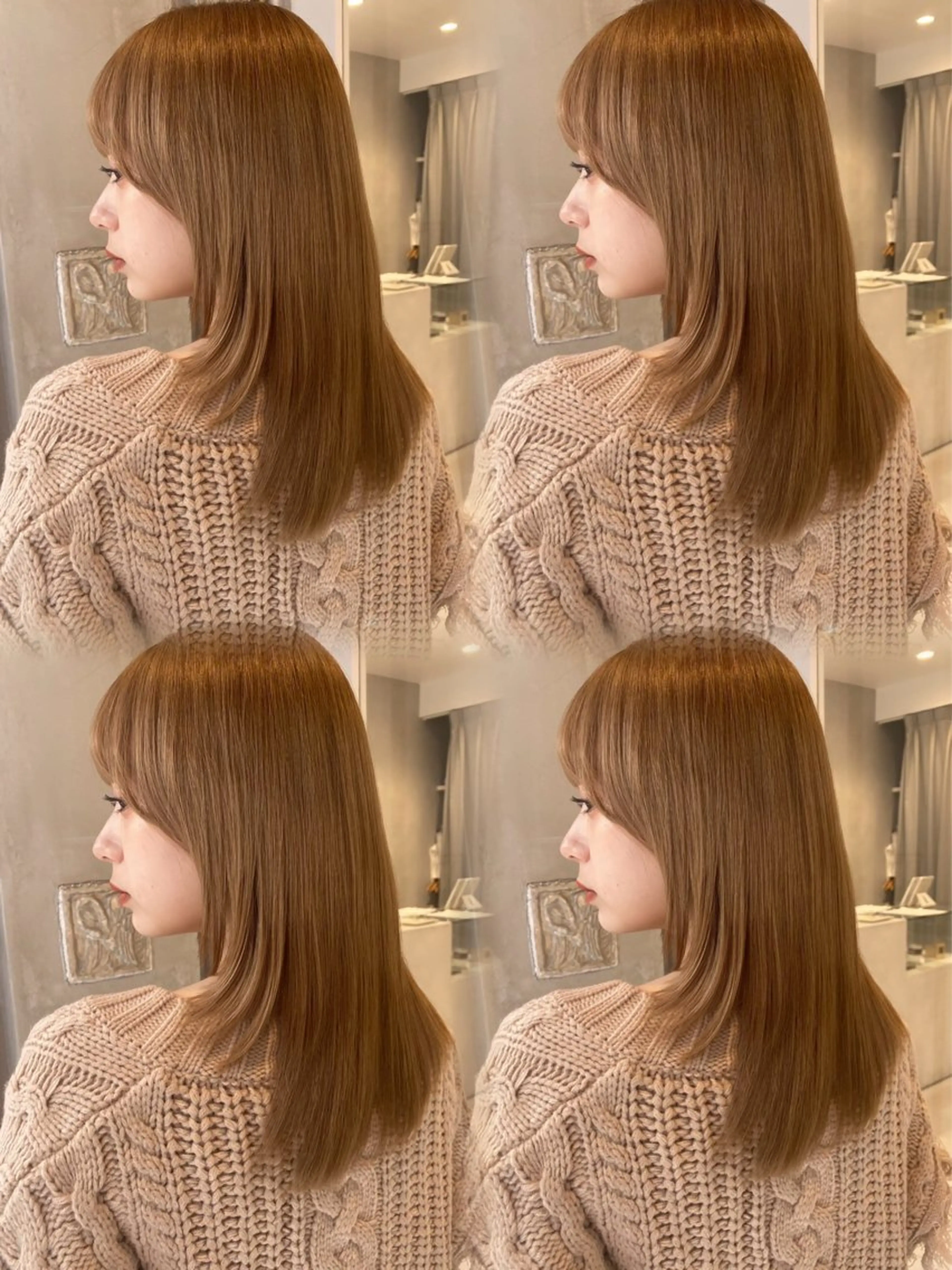 セミロング カラー ベージュカラー 透明感カラー フォギーベージュ 髪質改善 レイヤーカット カット ヘアカラー トリートメント 💎透明感カラー特化 💎TAISEIのヘアスタイル