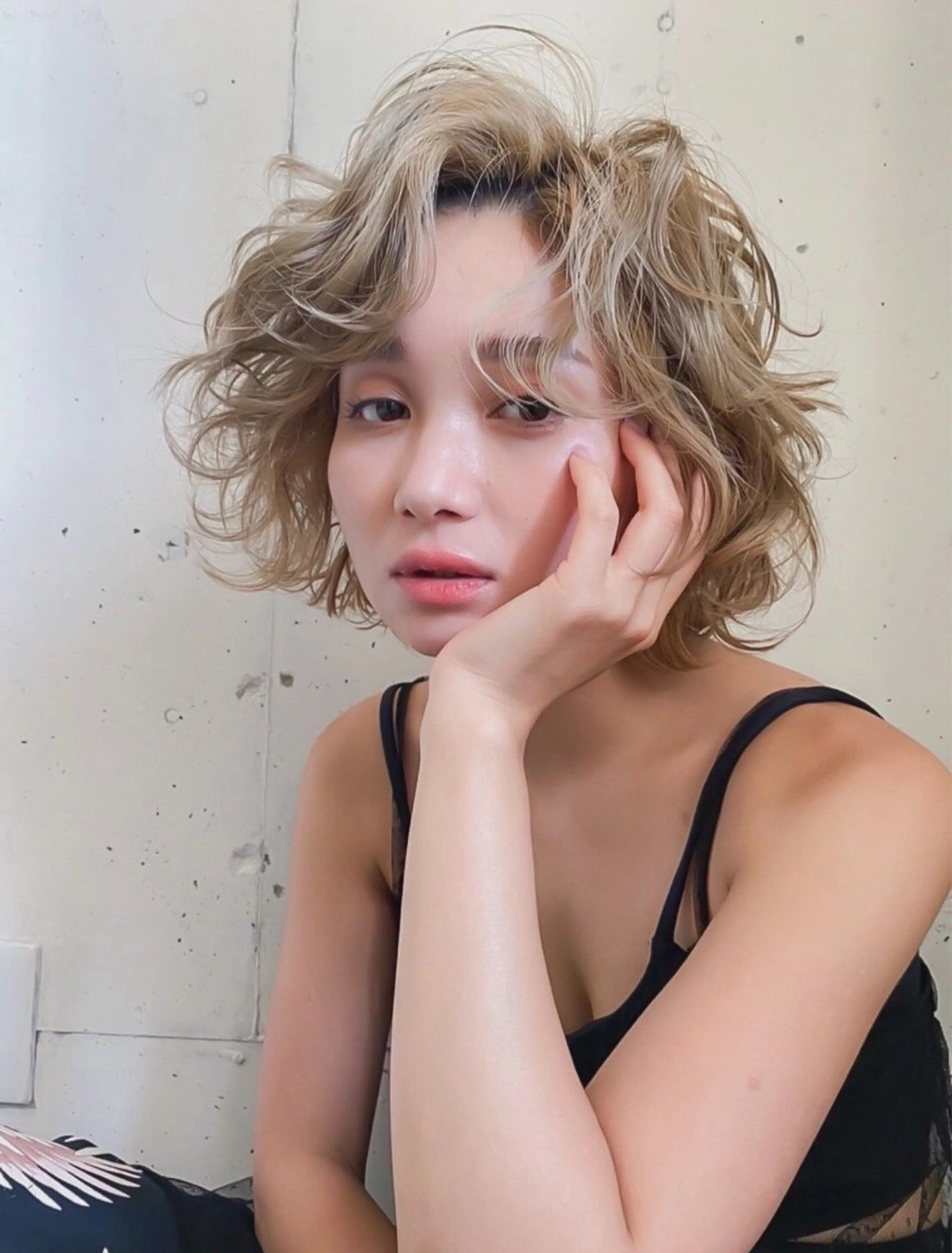 ショート カラー ヘアカラー ハイライト、レイヤー カット/西梅田/中西のヘアスタイル