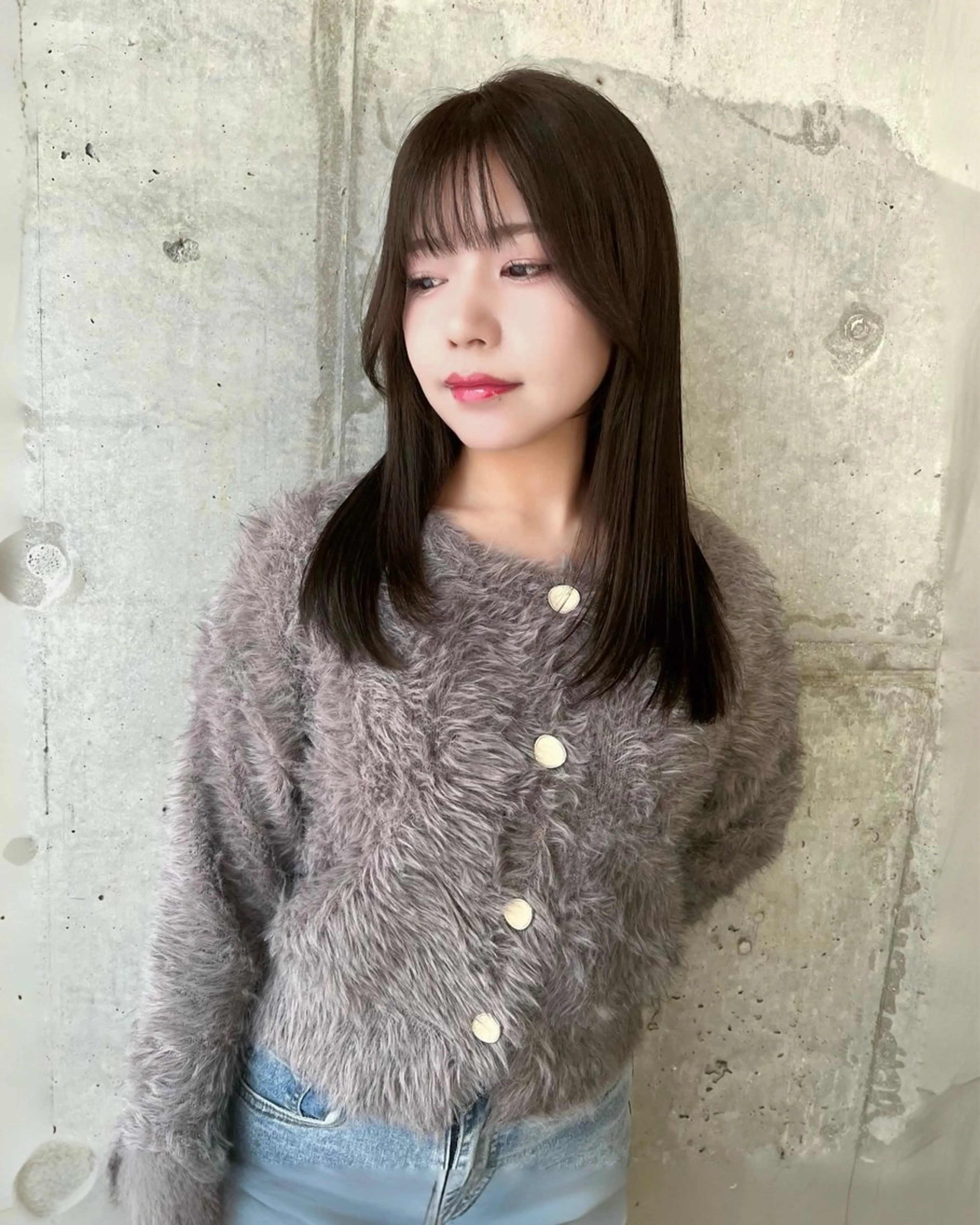 セミロング 顔周りカット 苗代萌/ぷるツヤ髪 🫧／レイヤーカットのヘアスタイル