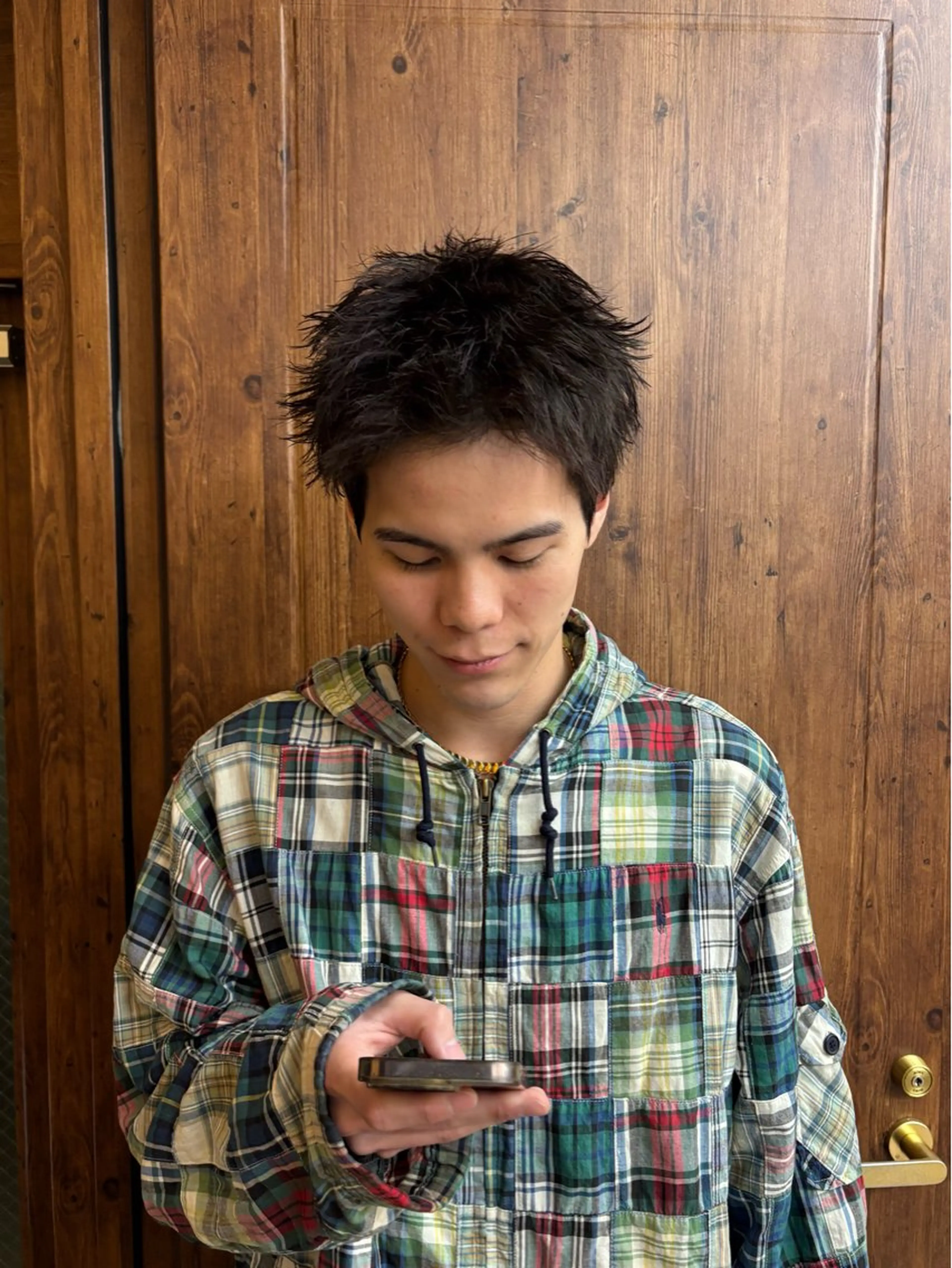 ショート メンズ センターパート メンズ韓国風 マッシュ メンズパーマ ツーブロック 横浜メンズパーマ/ シャドウ/ショウゴのヘアスタイル