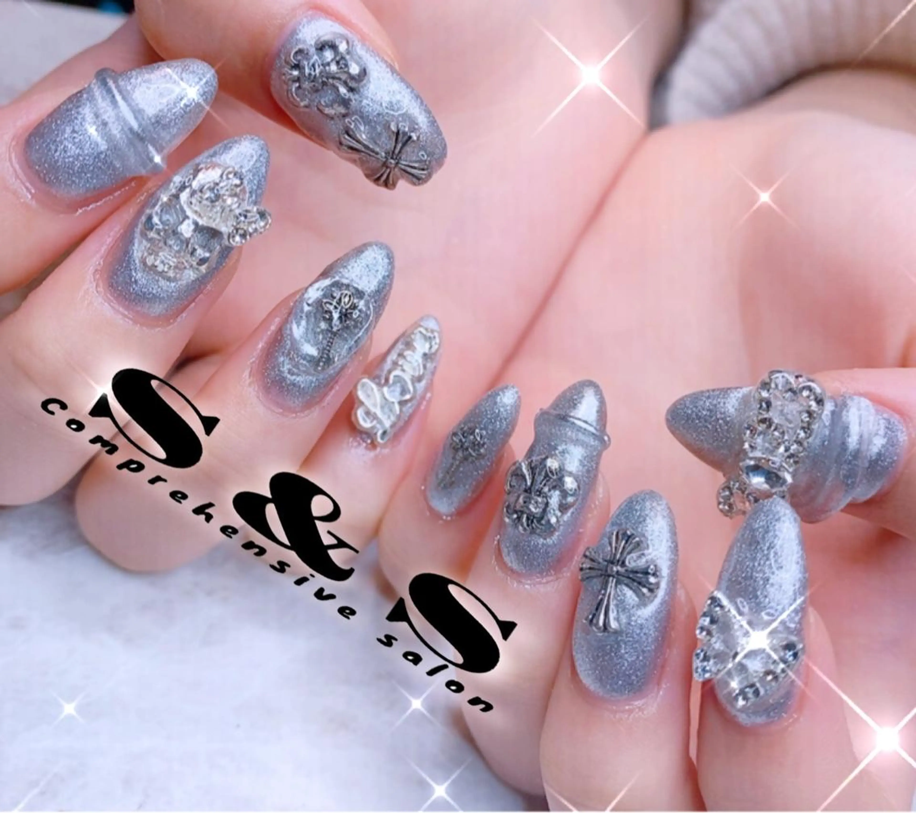 ネイル アートネイル 長さ出し メンズネイル 持ち込み スカルプネイル S&S 村田小百合のネイルデザイン