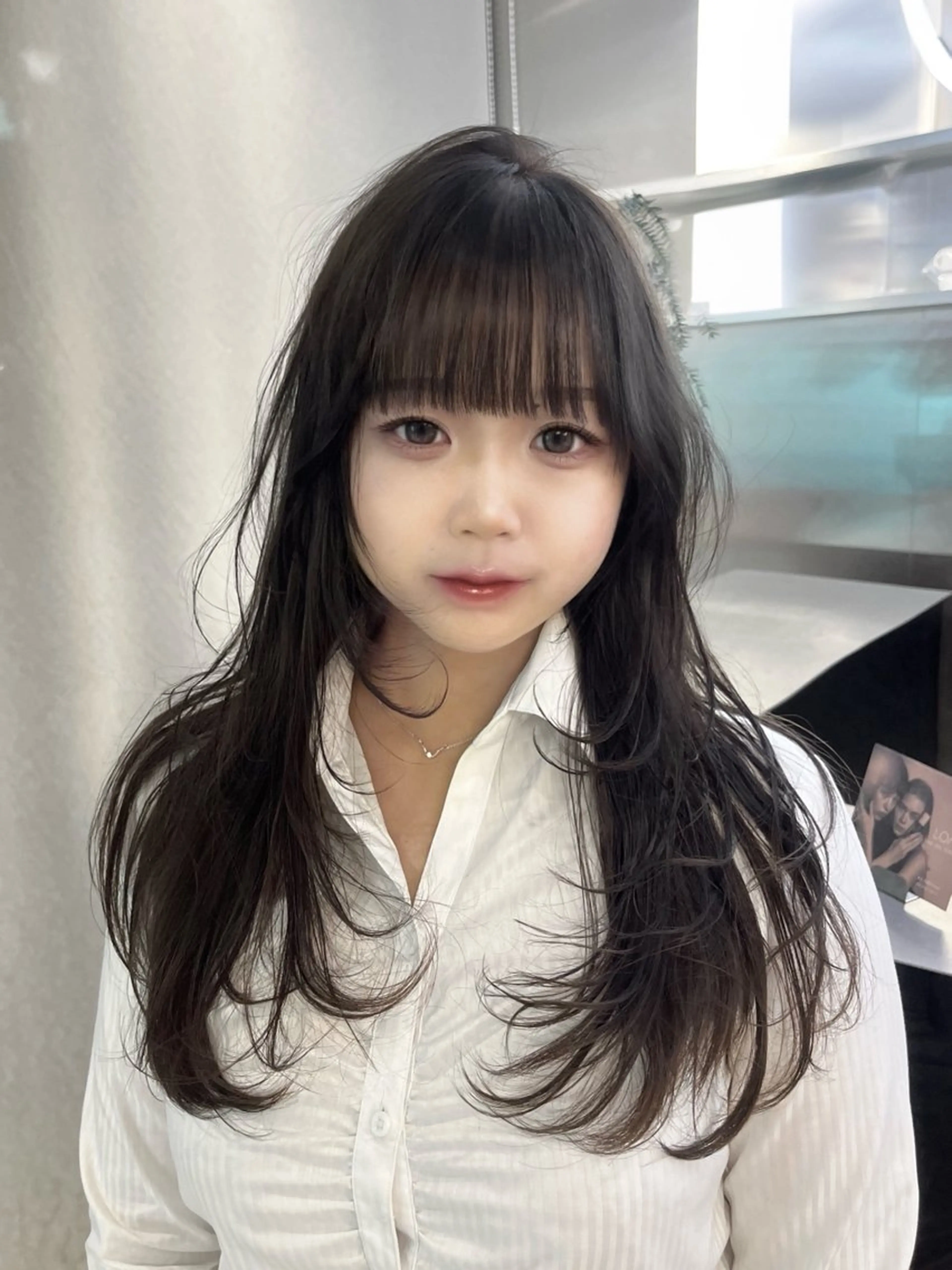 ロング 顔まわりレイヤー 顔周りカット レイヤーカット 似合わせ SHOYAのヘアスタイル