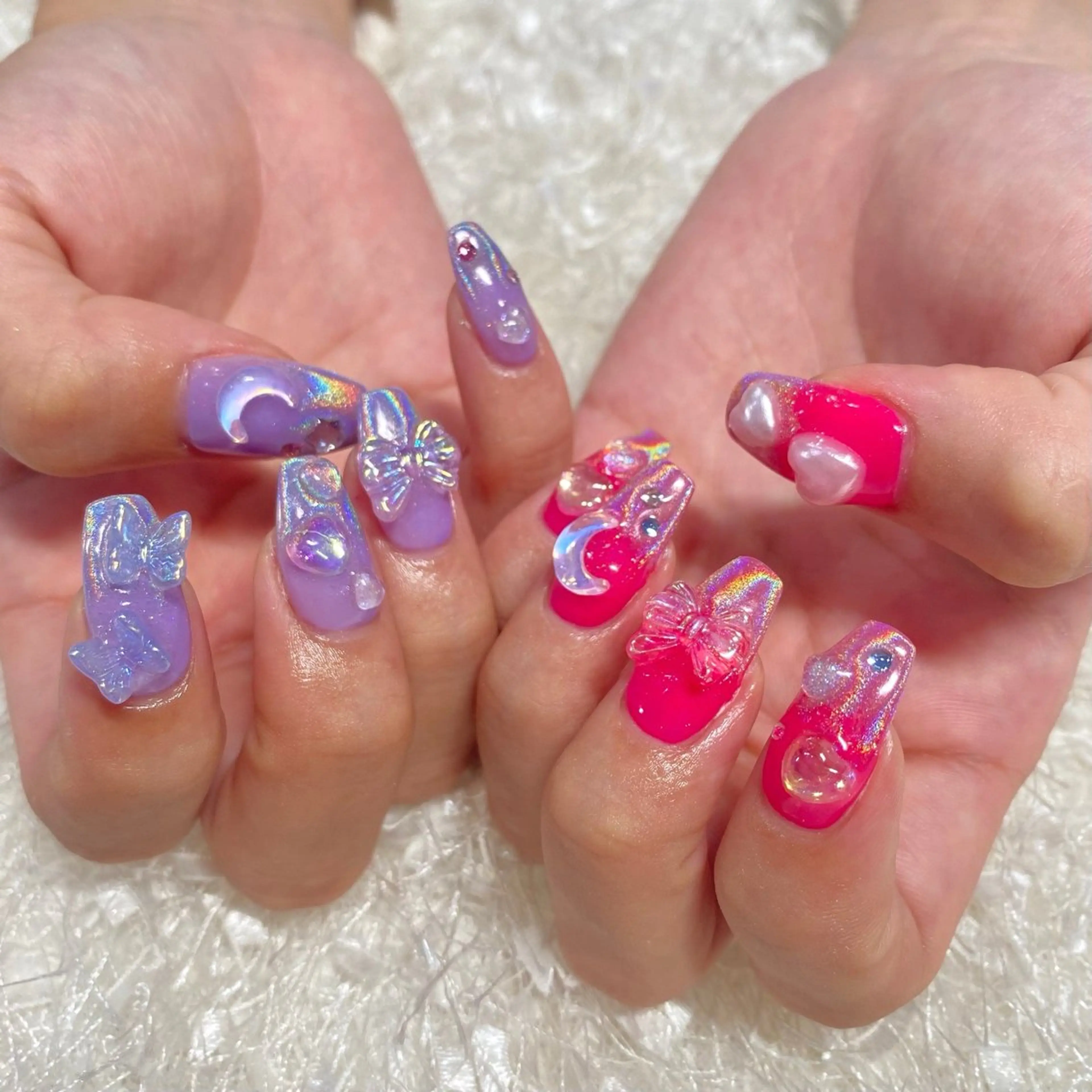 ネイル 長さ出し フレンチネイル ジェルネイル グラデーション 韓国ネイル ハンドネイル Nail&eye Belire 新宿のネイルデザイン