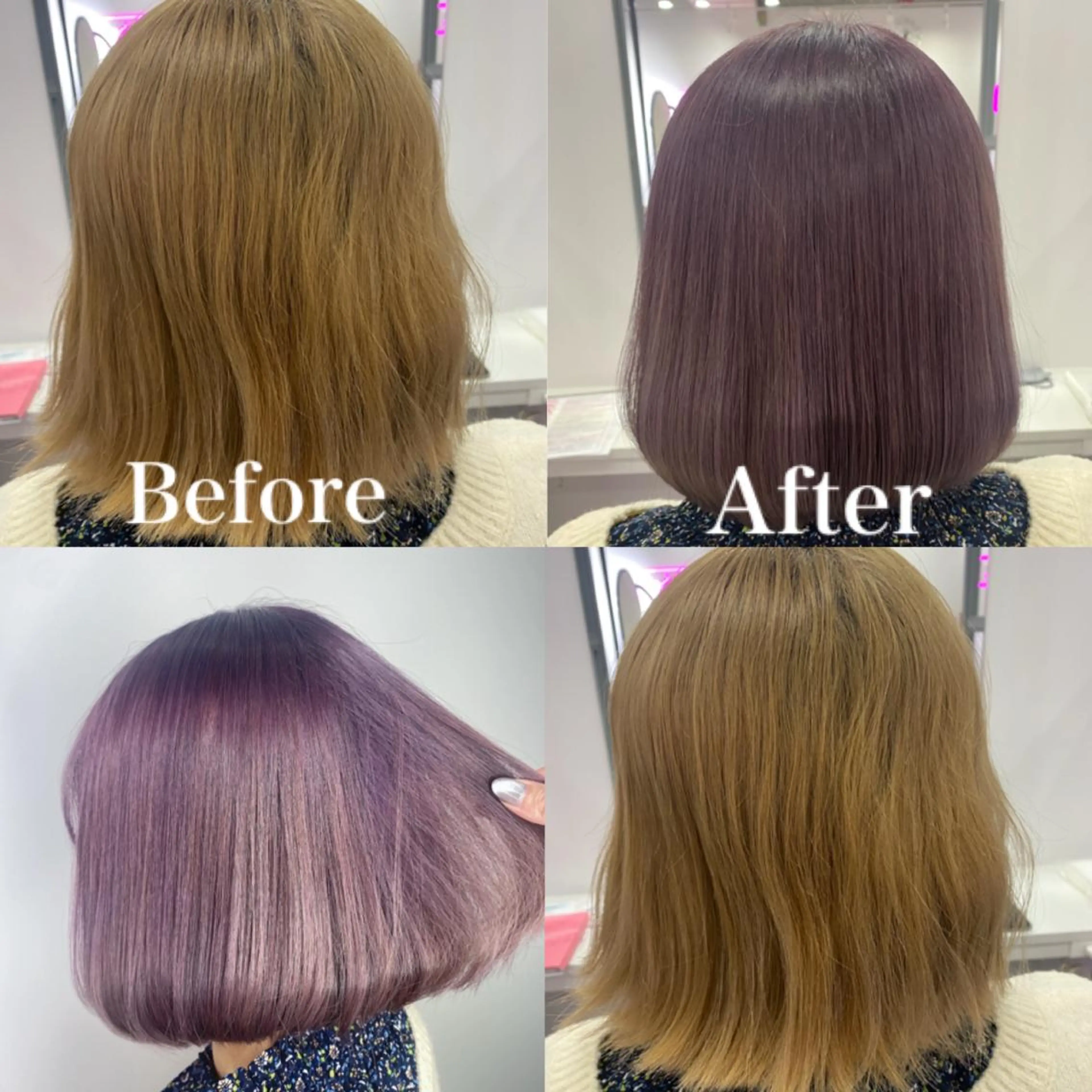 🌸イメチェンしたい方に🌸ダブルカラー(ブリーチ)➕トリートメント【インナーカラー/イヤリングカラー/グラデーション】の写真