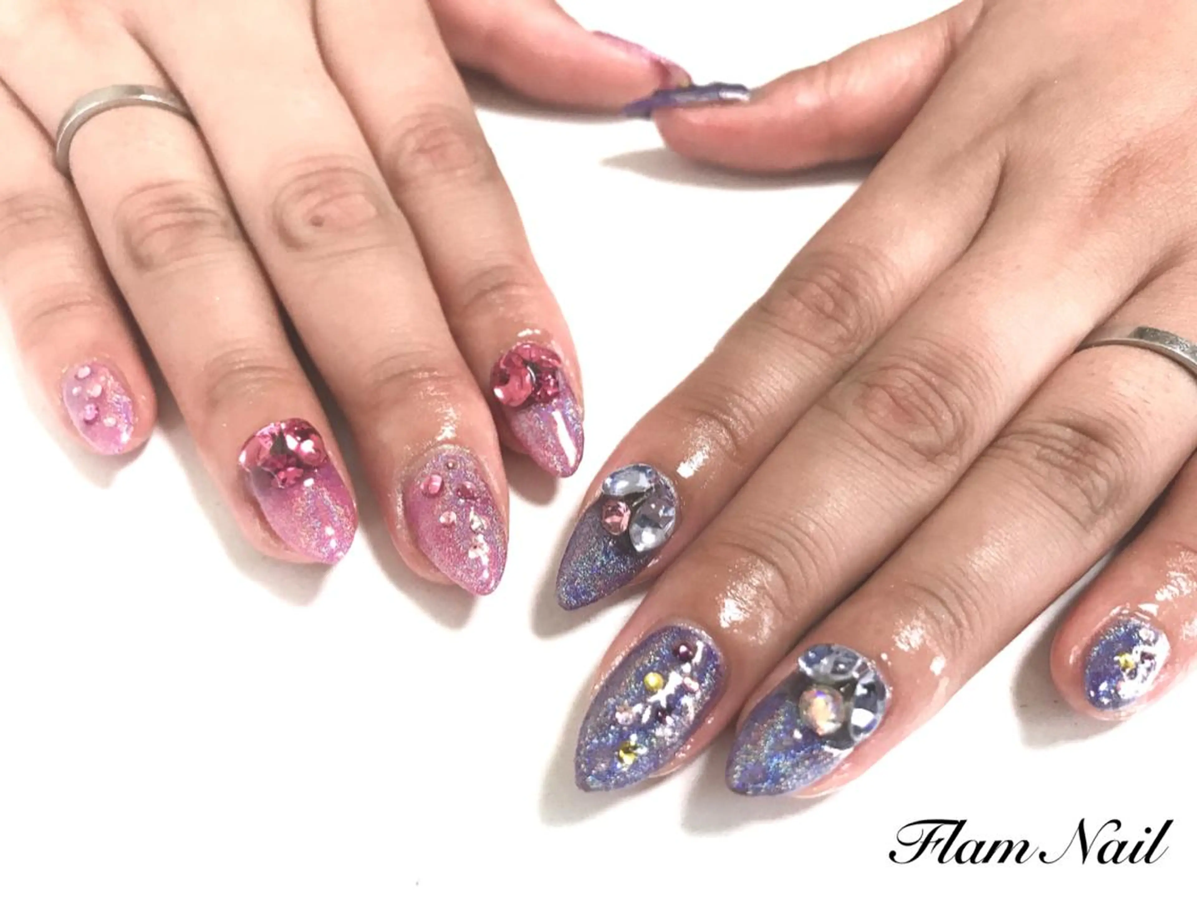 ネイル ピンク Flam Nailのネイルデザイン