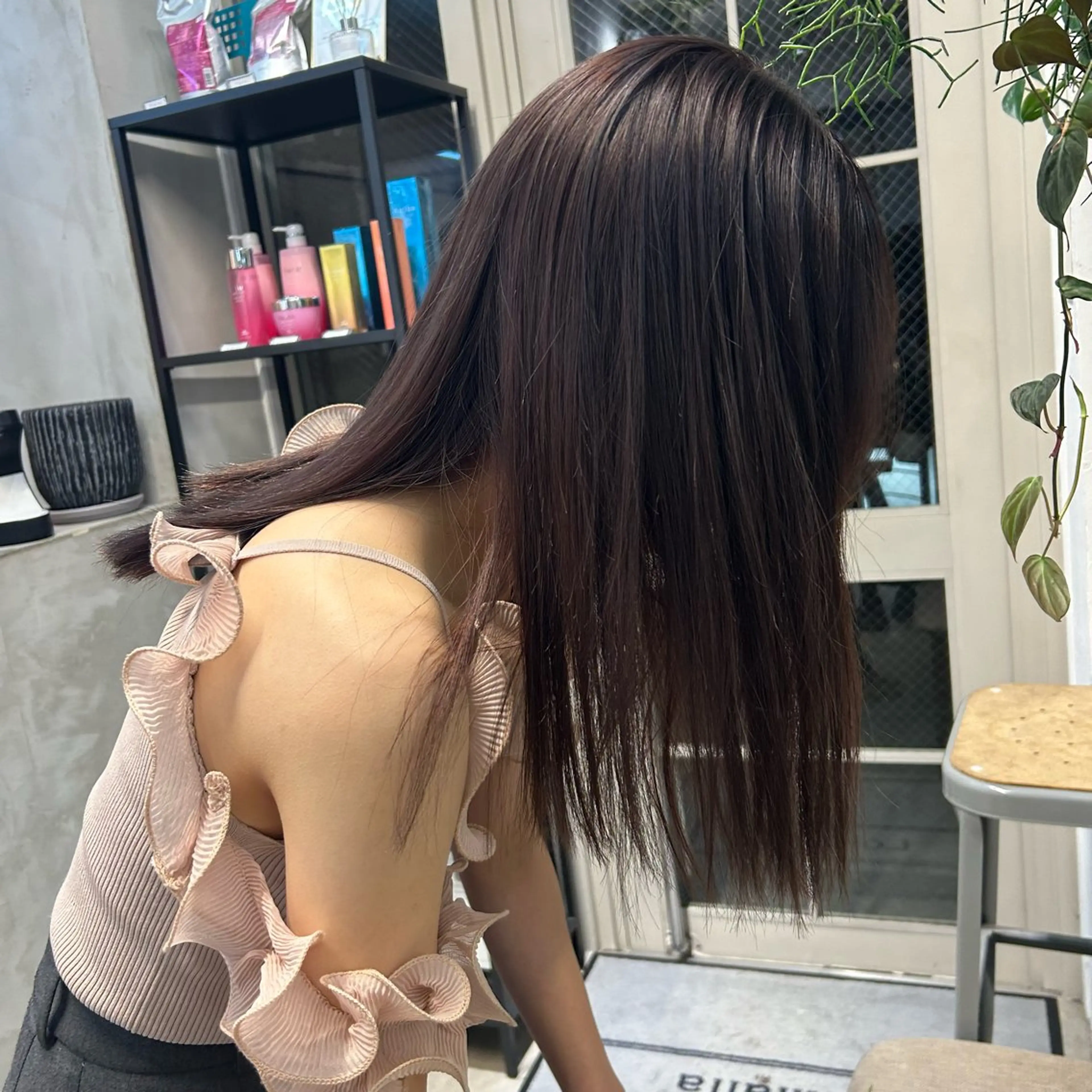 ミディアム カラー ヘアカラー トリートメント じゅわっと暖色カラー 🍊Moemiのヘアスタイル