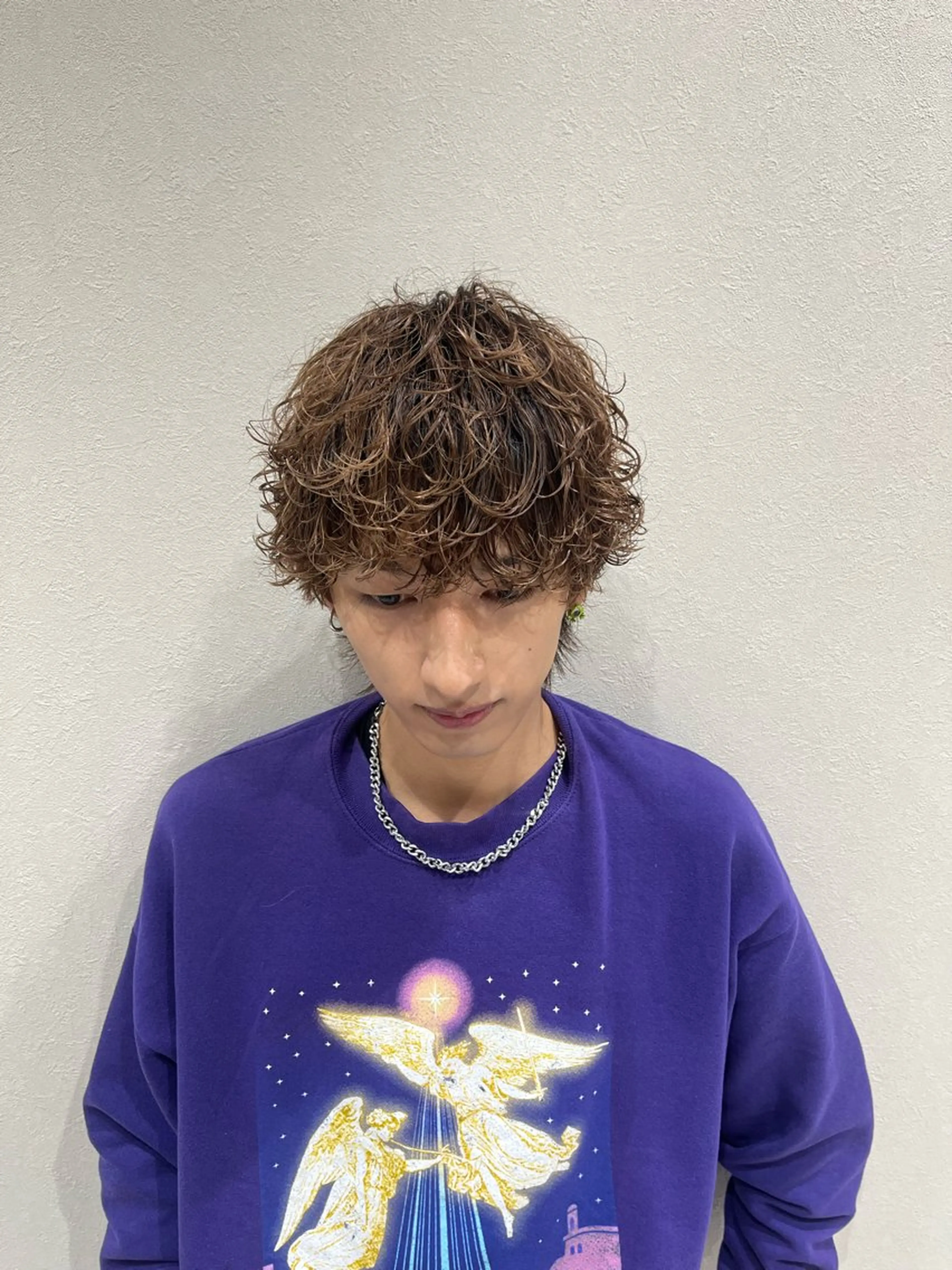 パーマ メンズ メンズパーマ プードルパーマ メンズウルフカット ウルフカット プードルパーマ カット パーマ Ken 縮毛矯正/韓国風ヘアのヘアスタイル