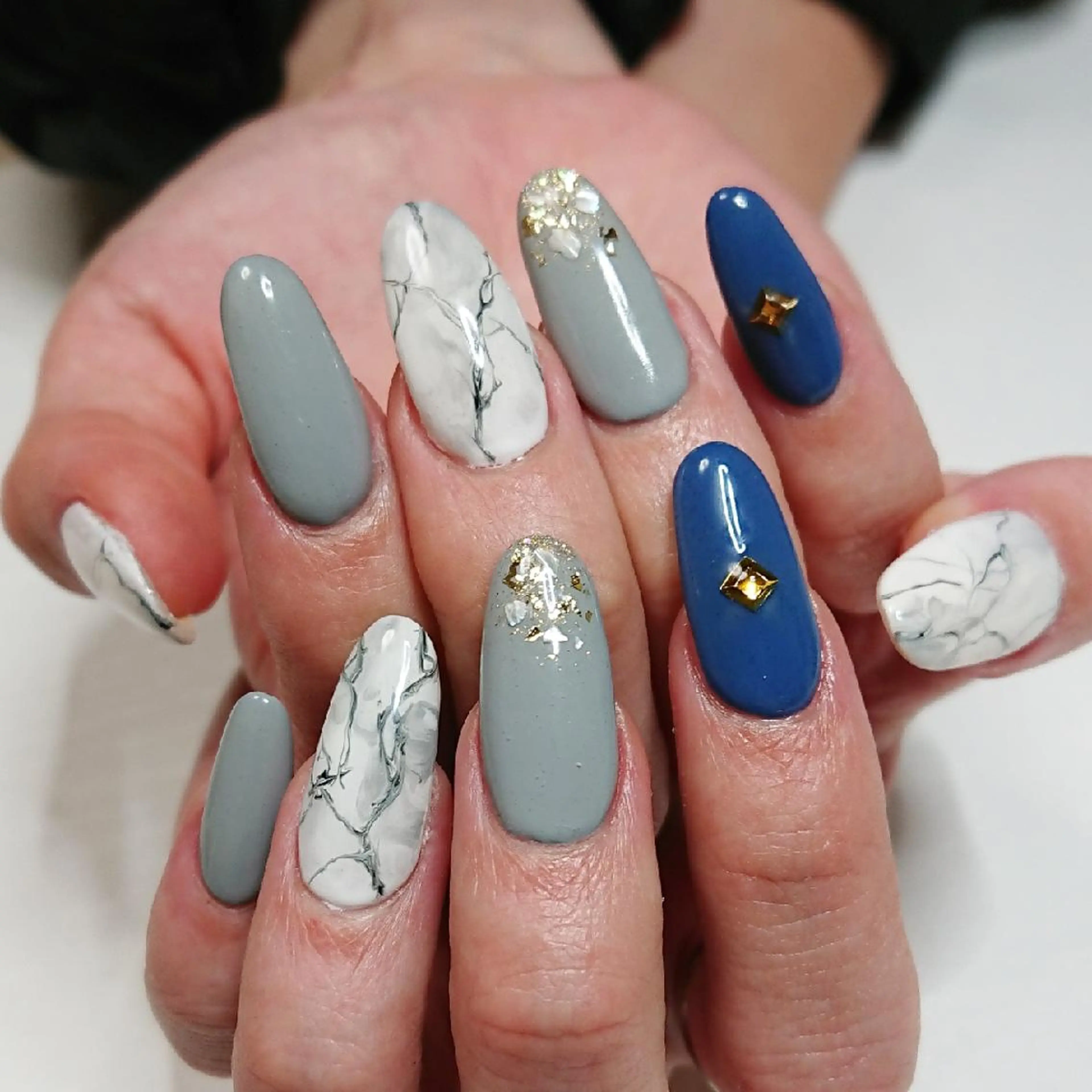 ネイル 大理石ネイル(マーブル) ハンドネイル Lilith Nailのネイルデザイン