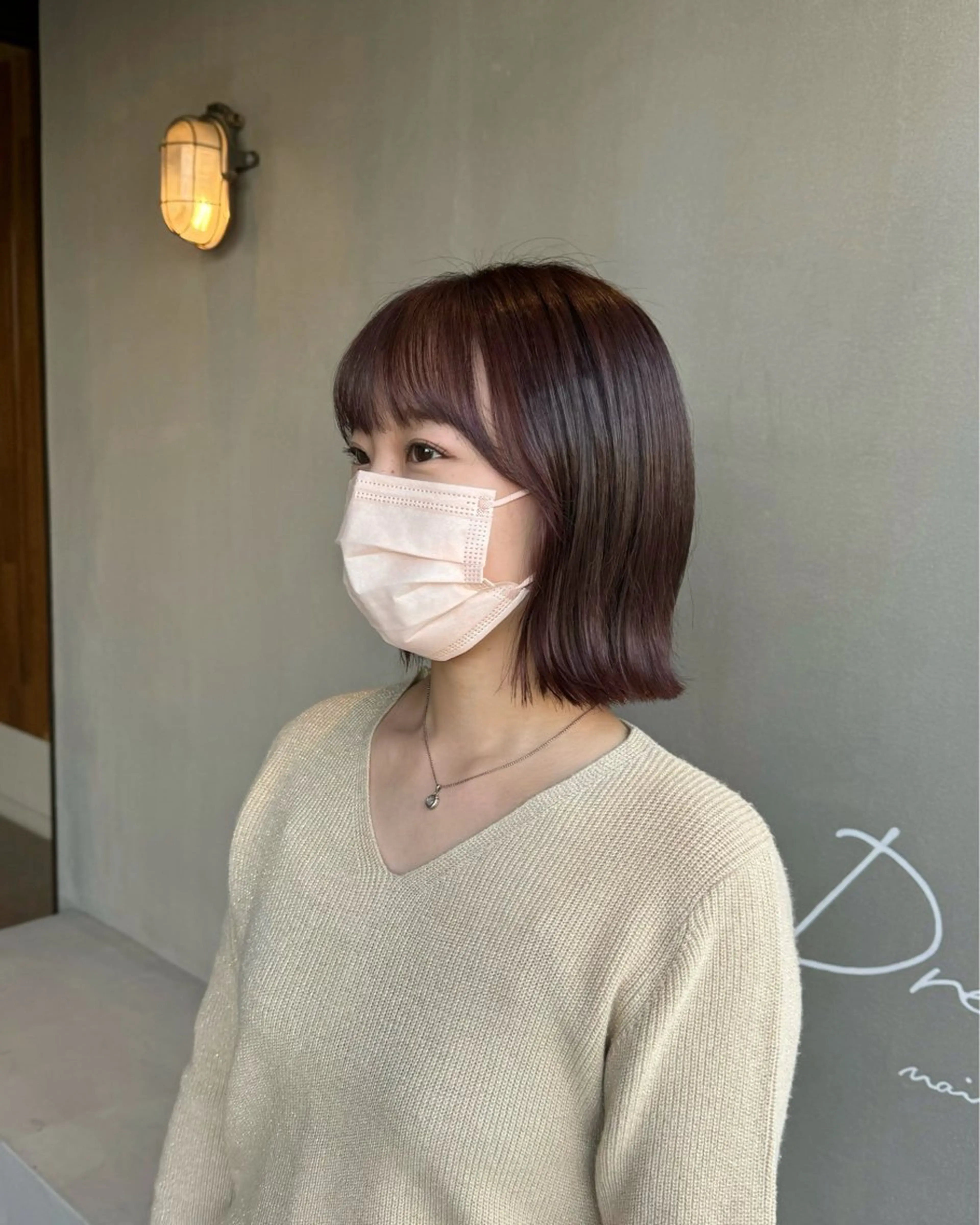 ミディアム カラー 鍋島 平のヘアスタイル