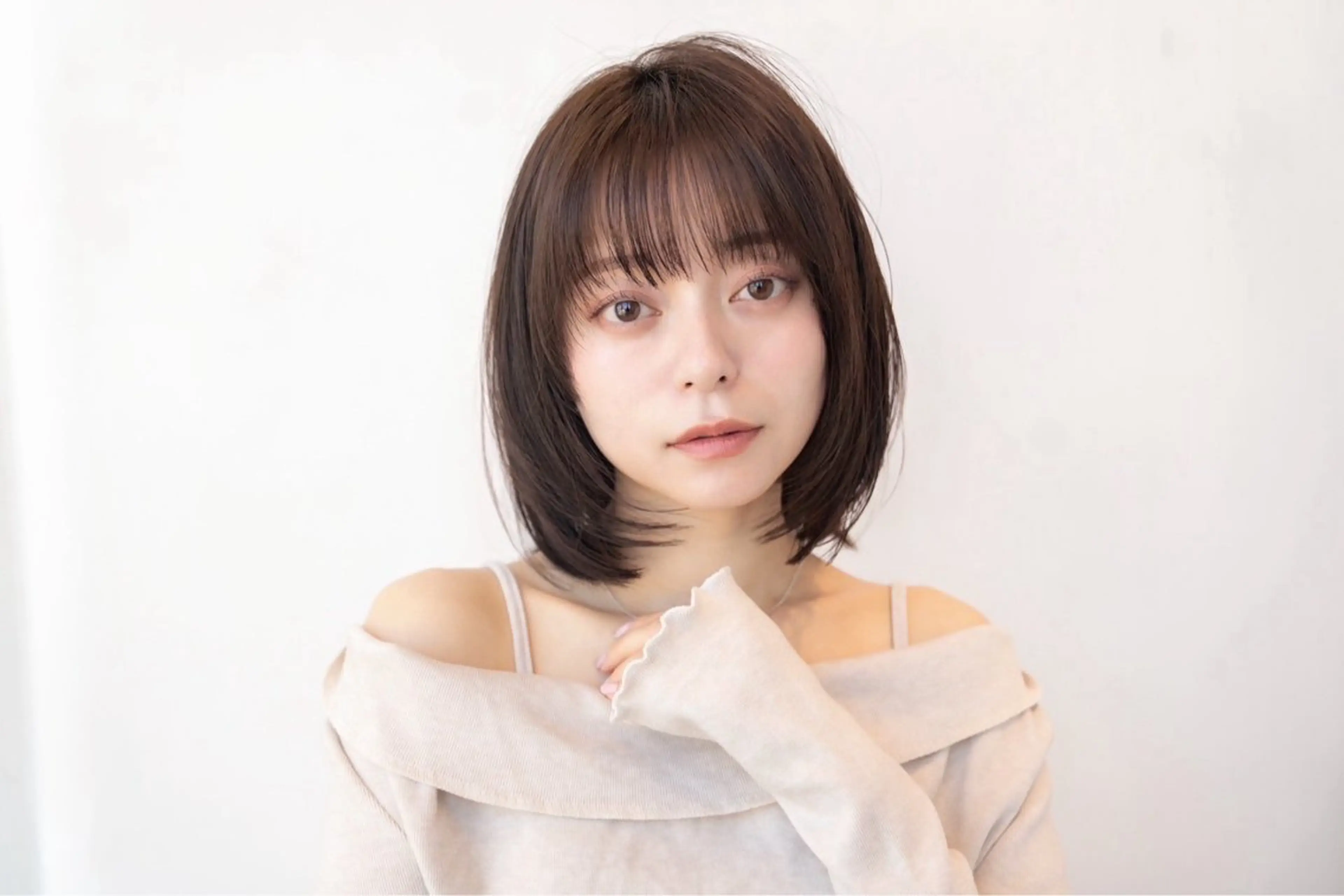 ミディアム ショートボブ ボブ ヘアカラー トリートメント 🫧艶感カラー/ あいり🤍のヘアスタイル