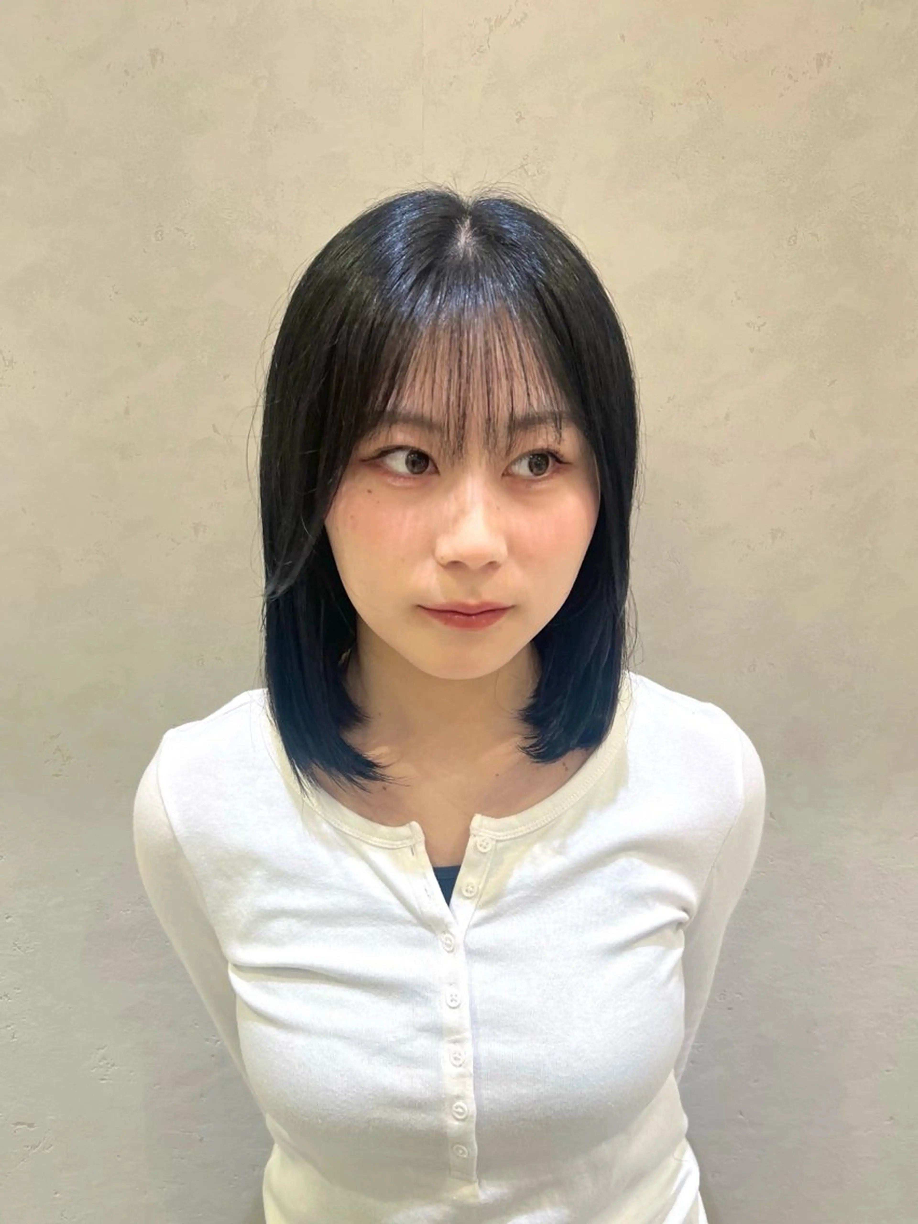 ミディアム ヘアカラー トリートメント ボブ／ストレート🎀 harukaのヘアスタイル