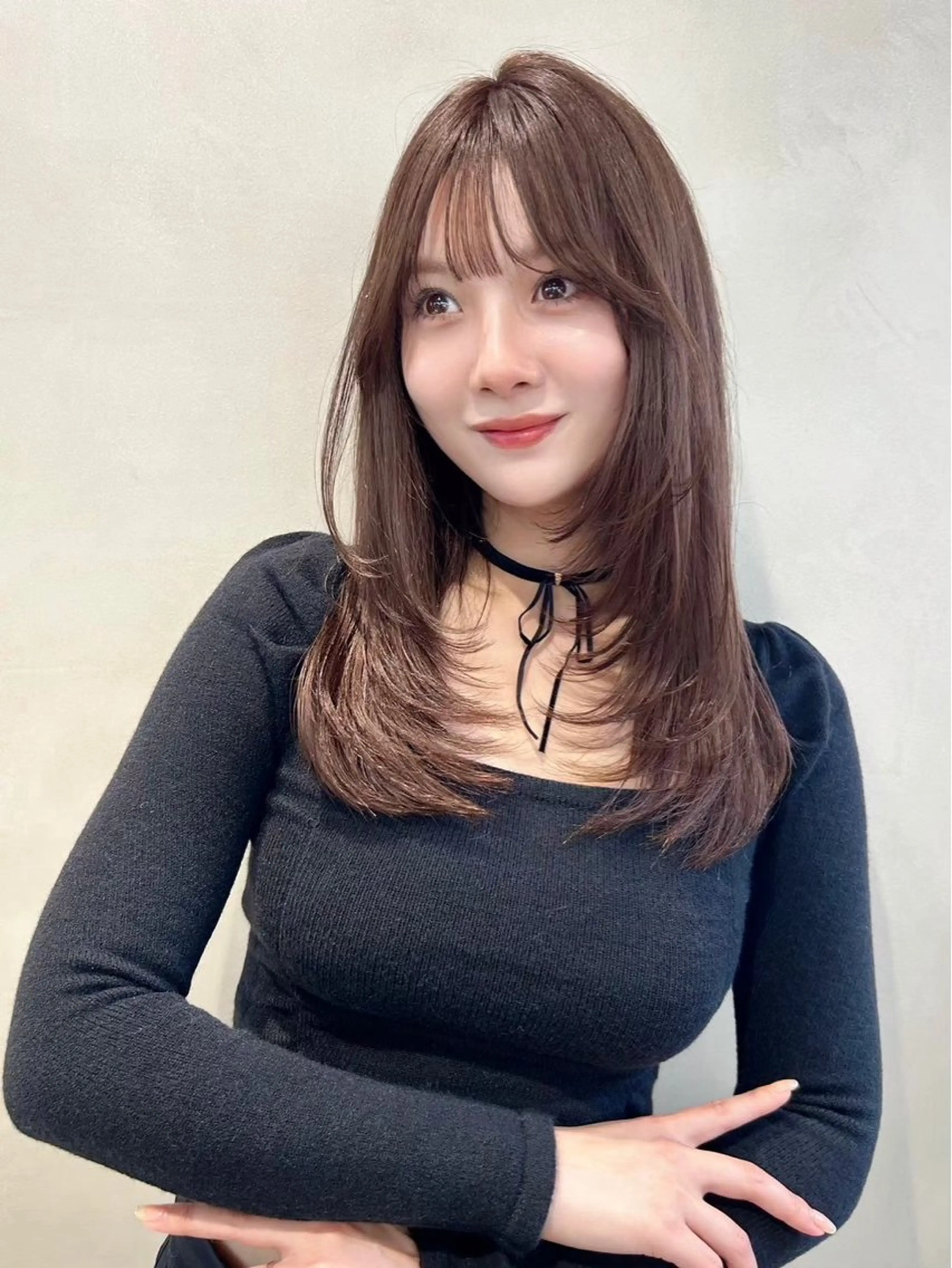 セミロング 【ナチュラル可愛いレ イヤー🩶】ななみのヘアスタイル