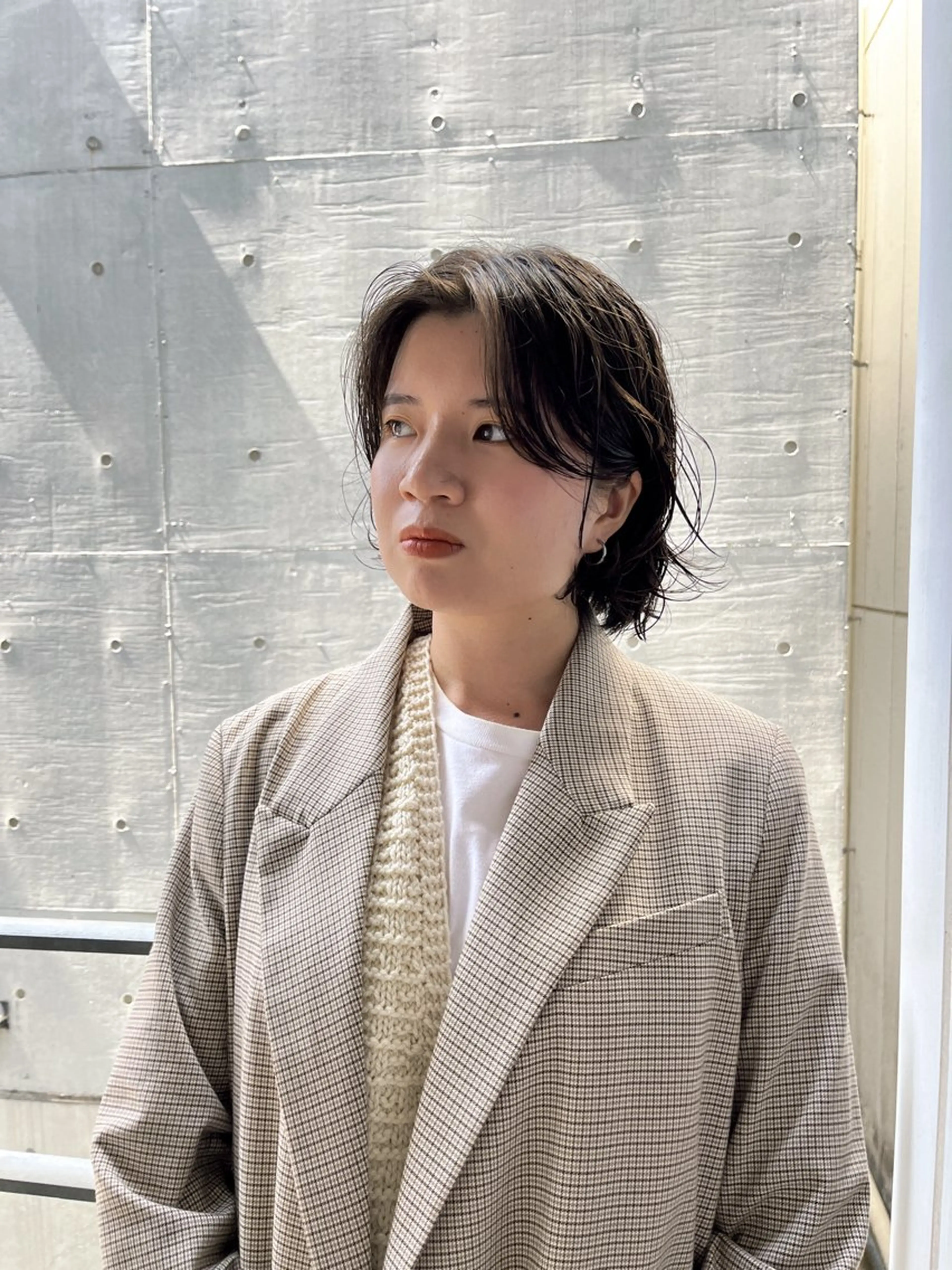 ショート パーマ カット パーマ benji仙台所属・KOKI/ ボブ/ パーマ/透明感カラーのヘアスタイル