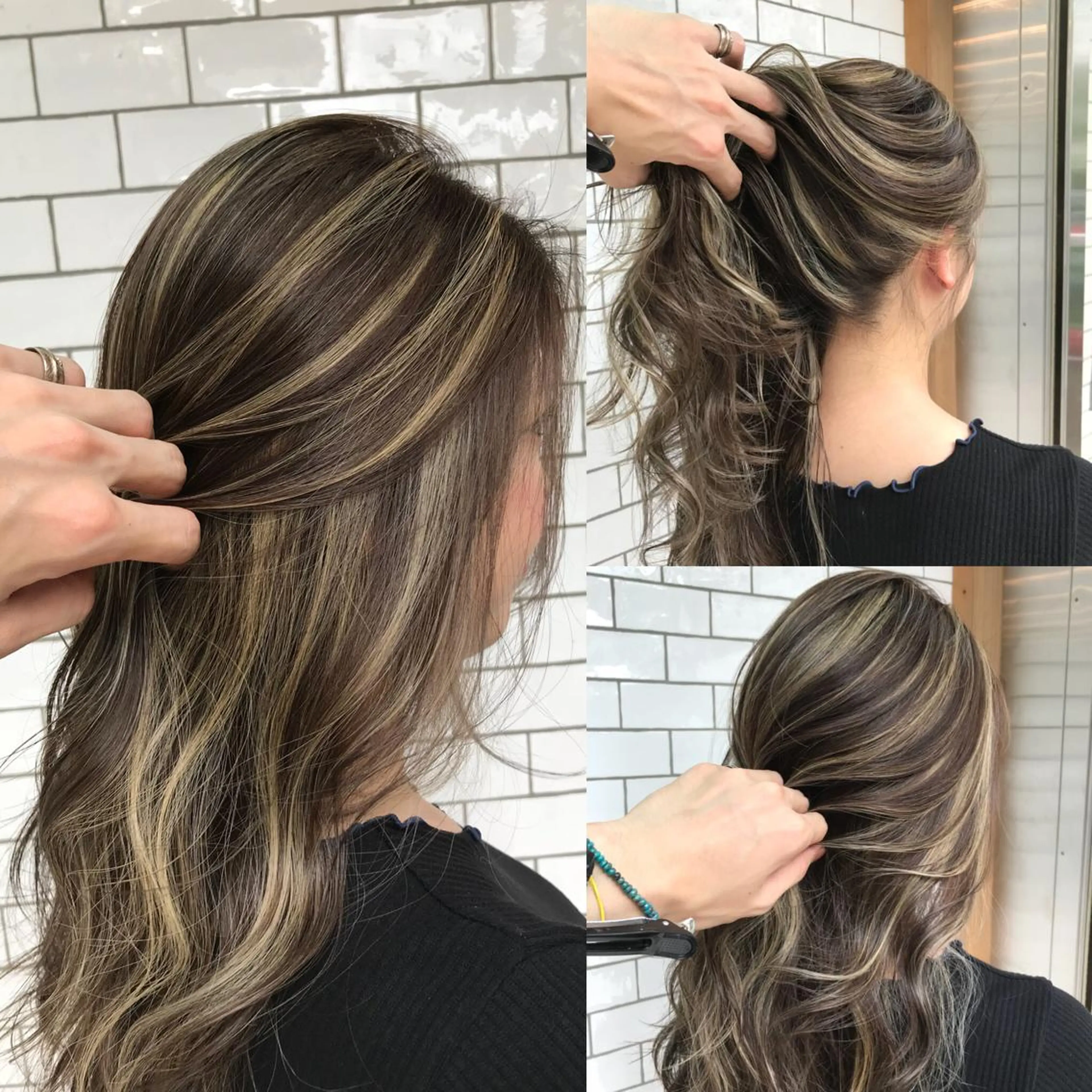 ロング カラー ハイライトカラー ハイライト 竹嶌 健吾のヘアスタイル