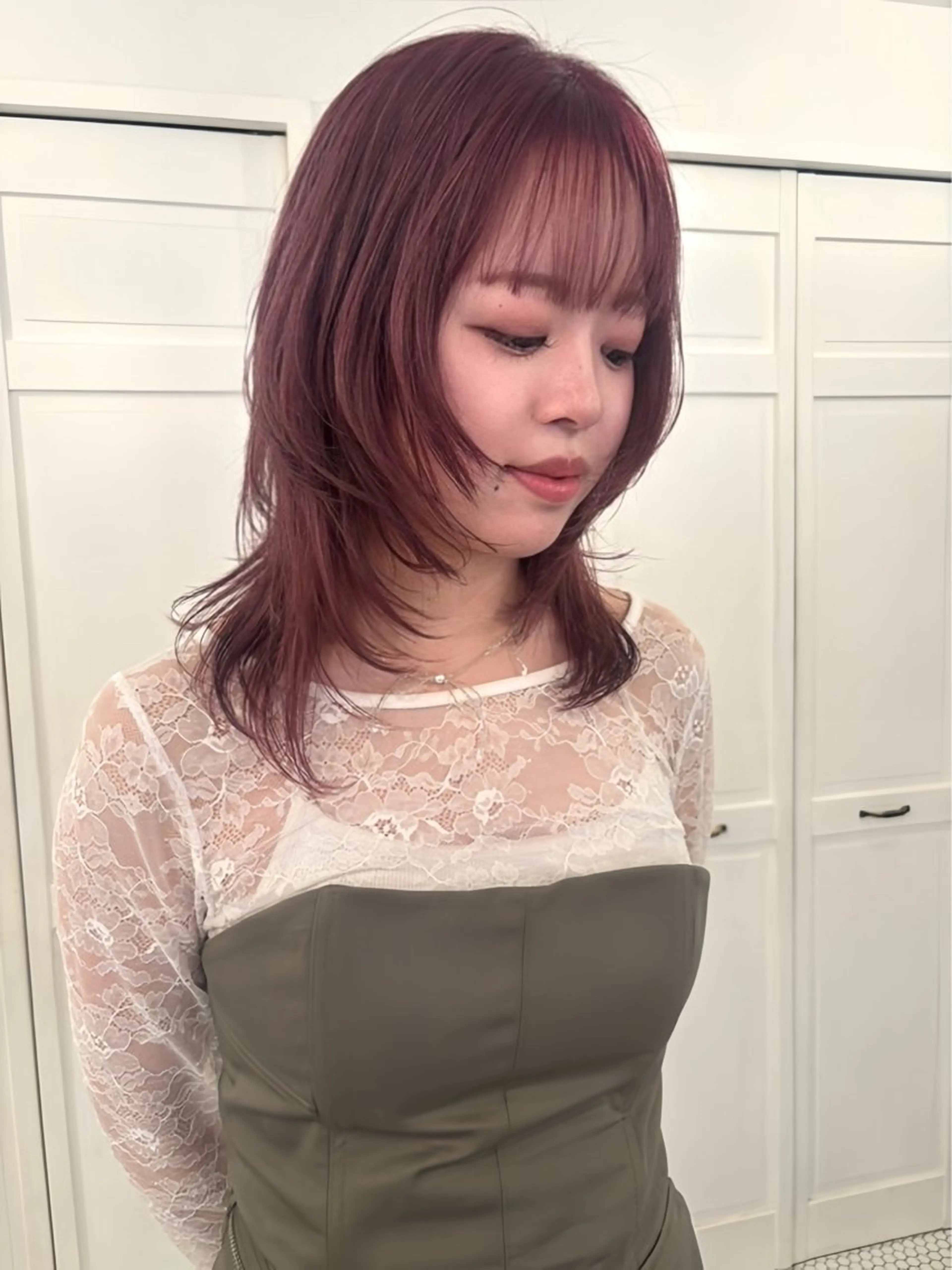 カラー カット ヘアカラー ブリーチカラー🎀 韓国風/寺門美優のヘアスタイル