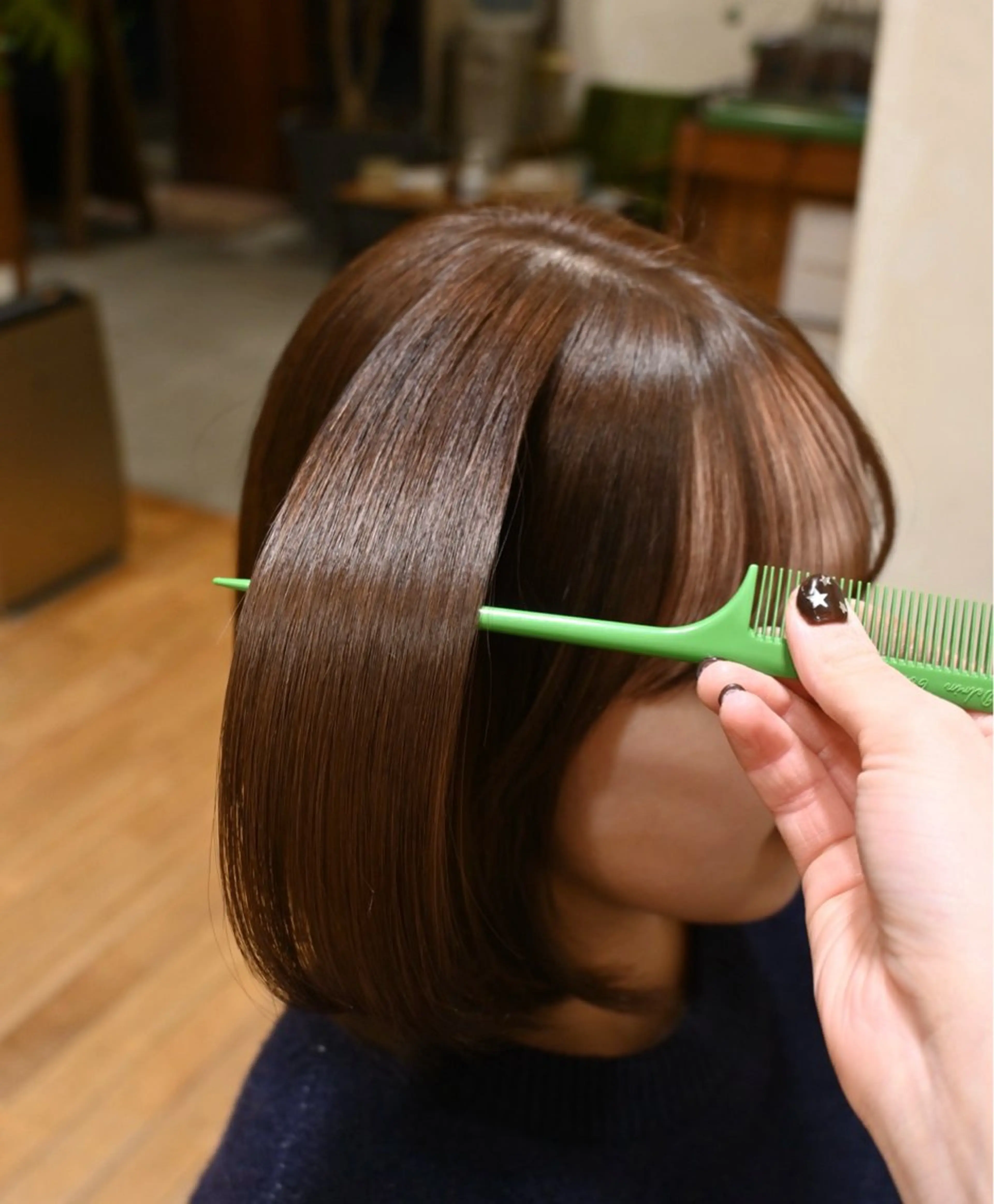 【ワンカラー🫧➕顔周りカット💇🏼】（ブリーチ無し）の写真