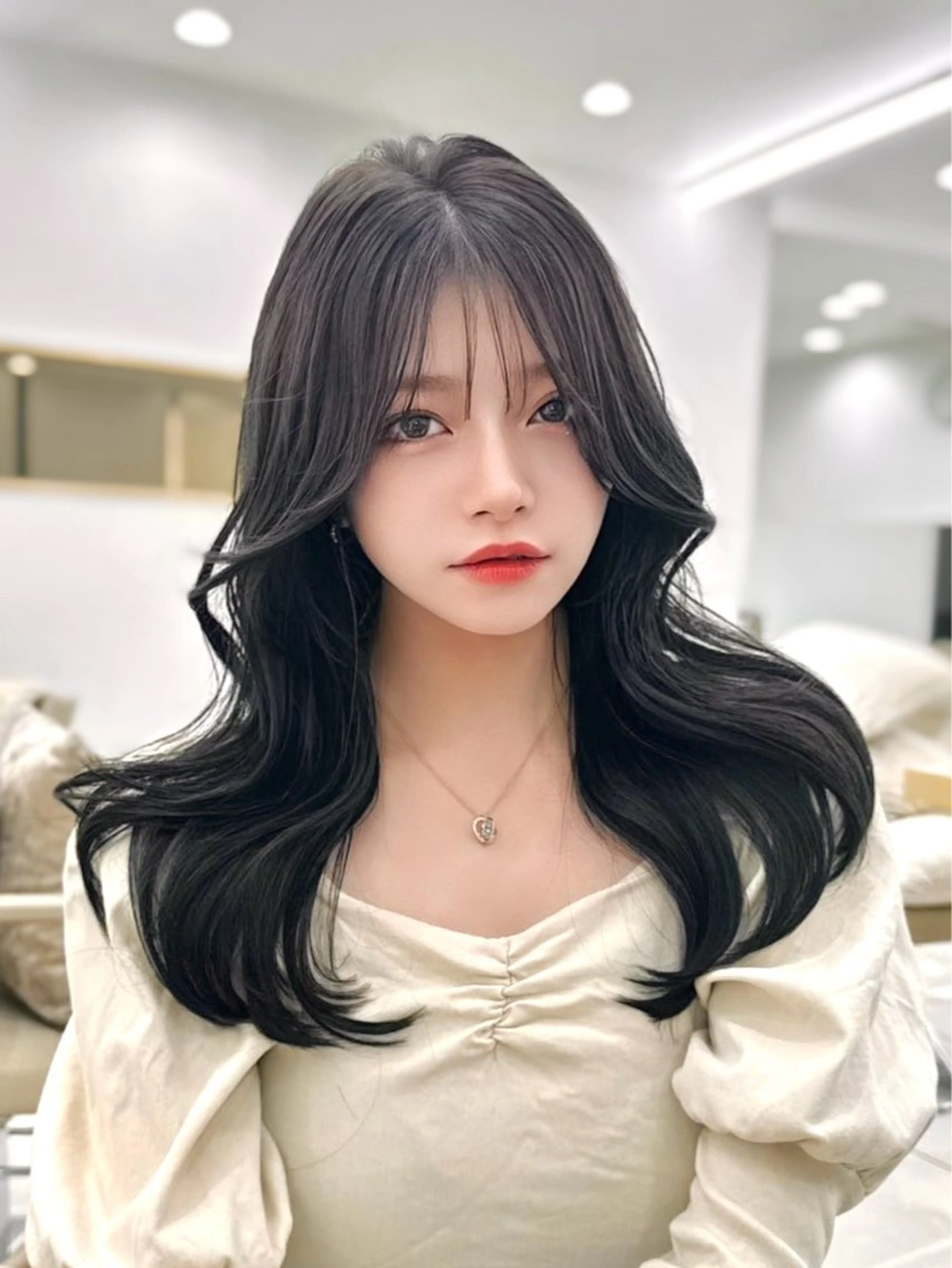 ロング カラー カット ヘアカラー トリートメント MAEUL NAGOYA所属・前髪顔周り/レイヤー 韓国/桔川恒のヘアスタイル