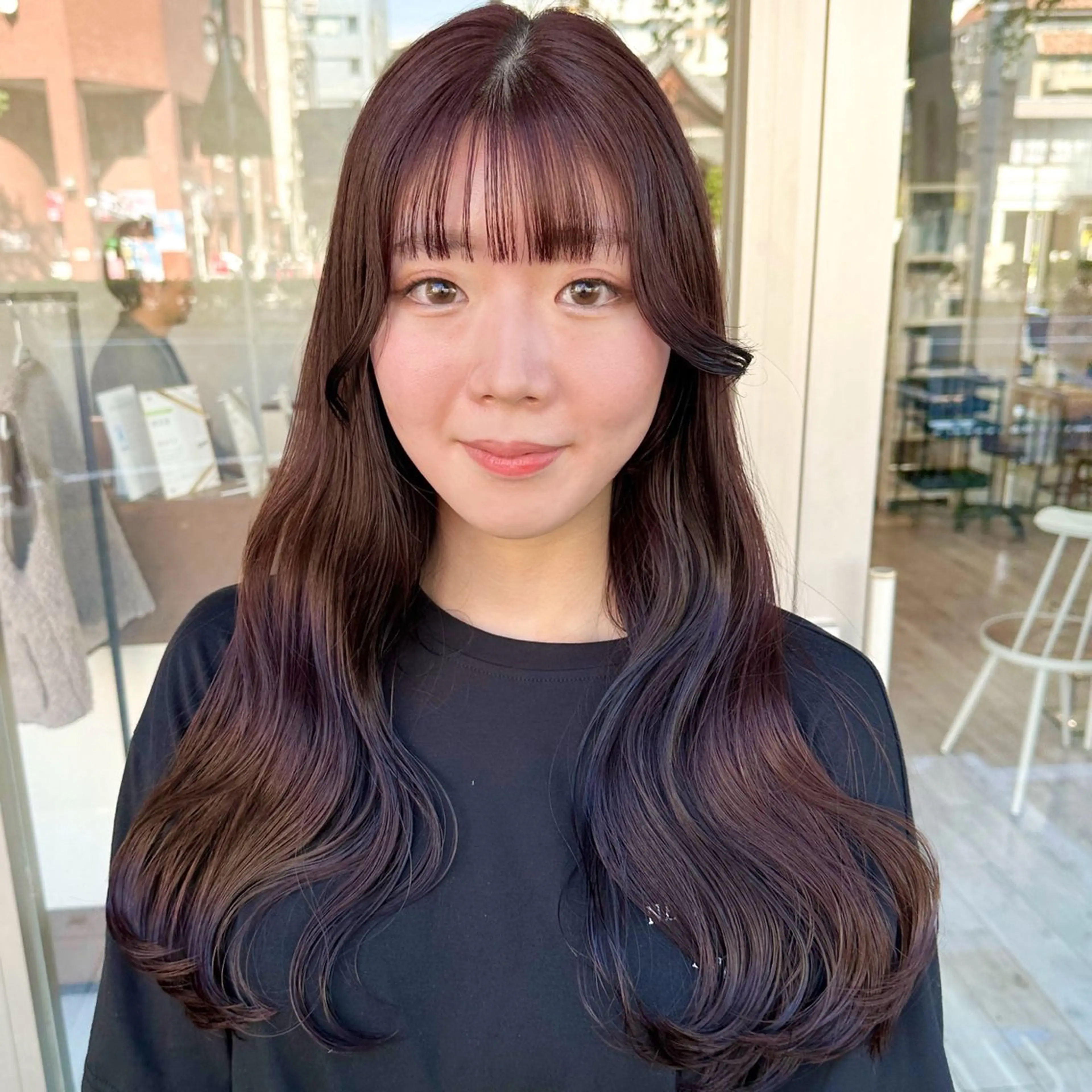 ロング カラー ボルドーカラー ブラウンカラー レッドカラー ヘアカラー トリートメント 高橋 みく/ minim 暖色のヘアスタイル