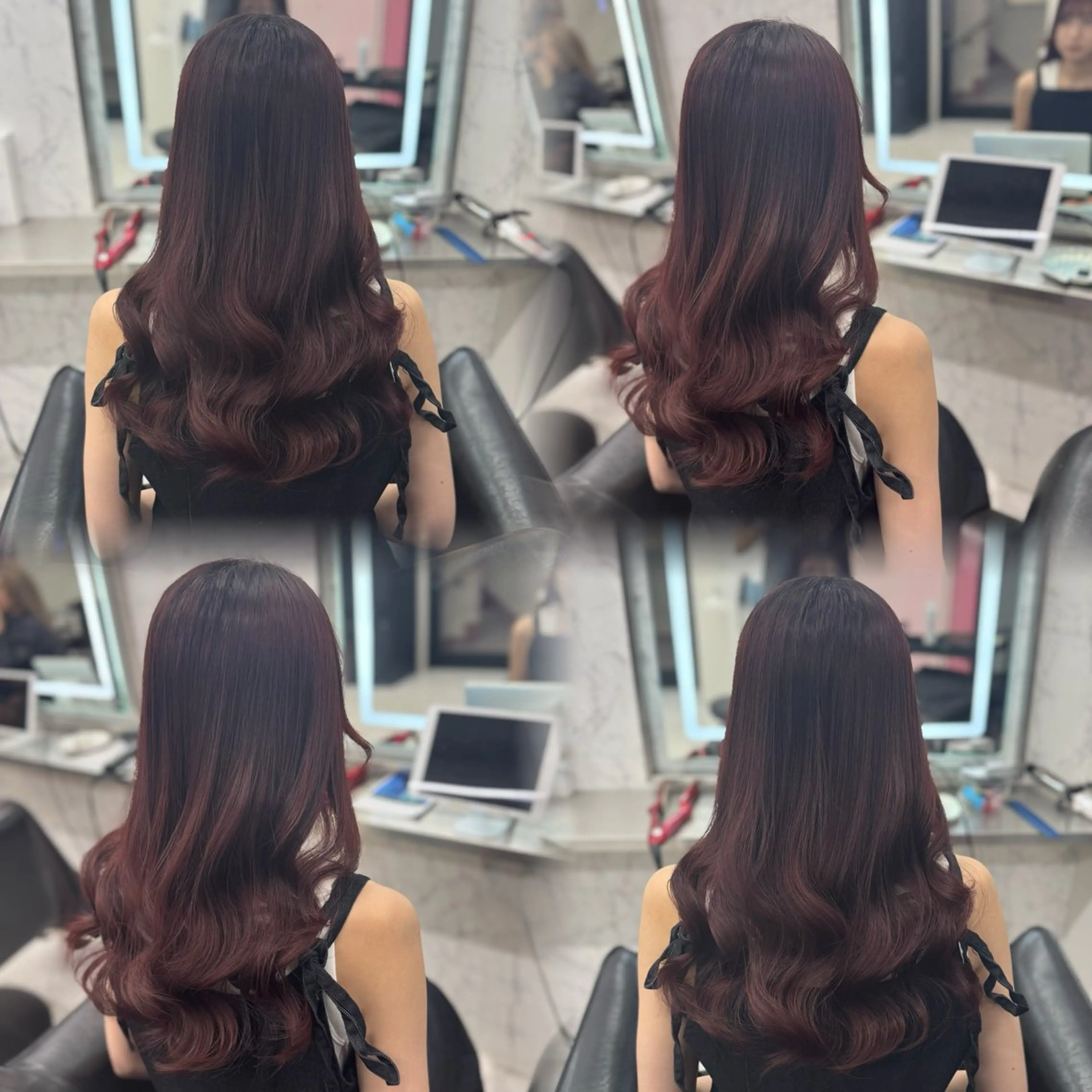 ロング カラー ハイトーンカラー ピンクカラー ヨシンモリ 韓国風ヘア JPCY MIRIYAのヘアスタイル