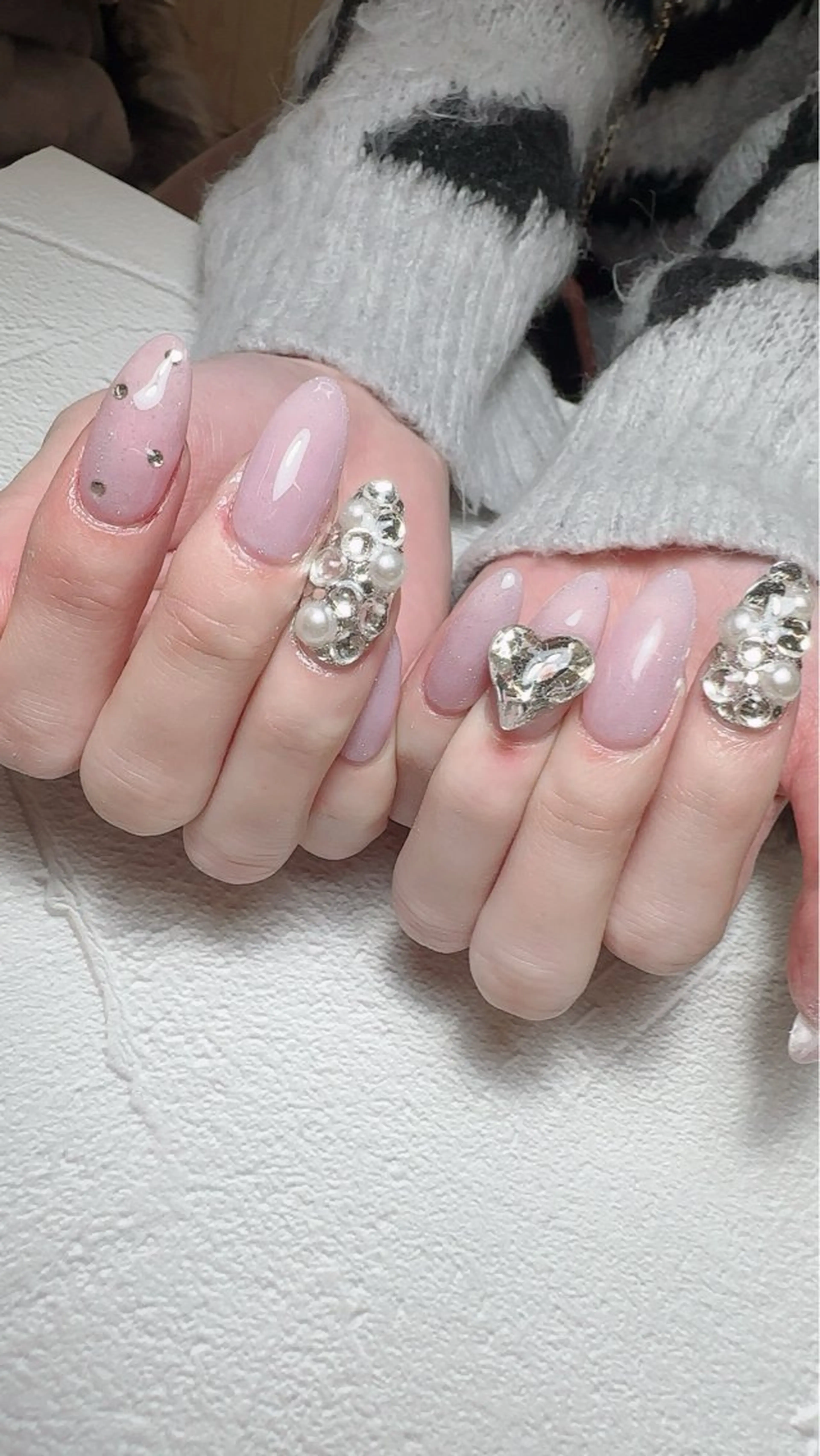 ネイル アートネイル ハート マグネットネイル 持ち込み ニュアンスネイル ハンドネイル nail salon    Mimiy..所属・Nailsalon Mimiy..♡のネイルデザイン