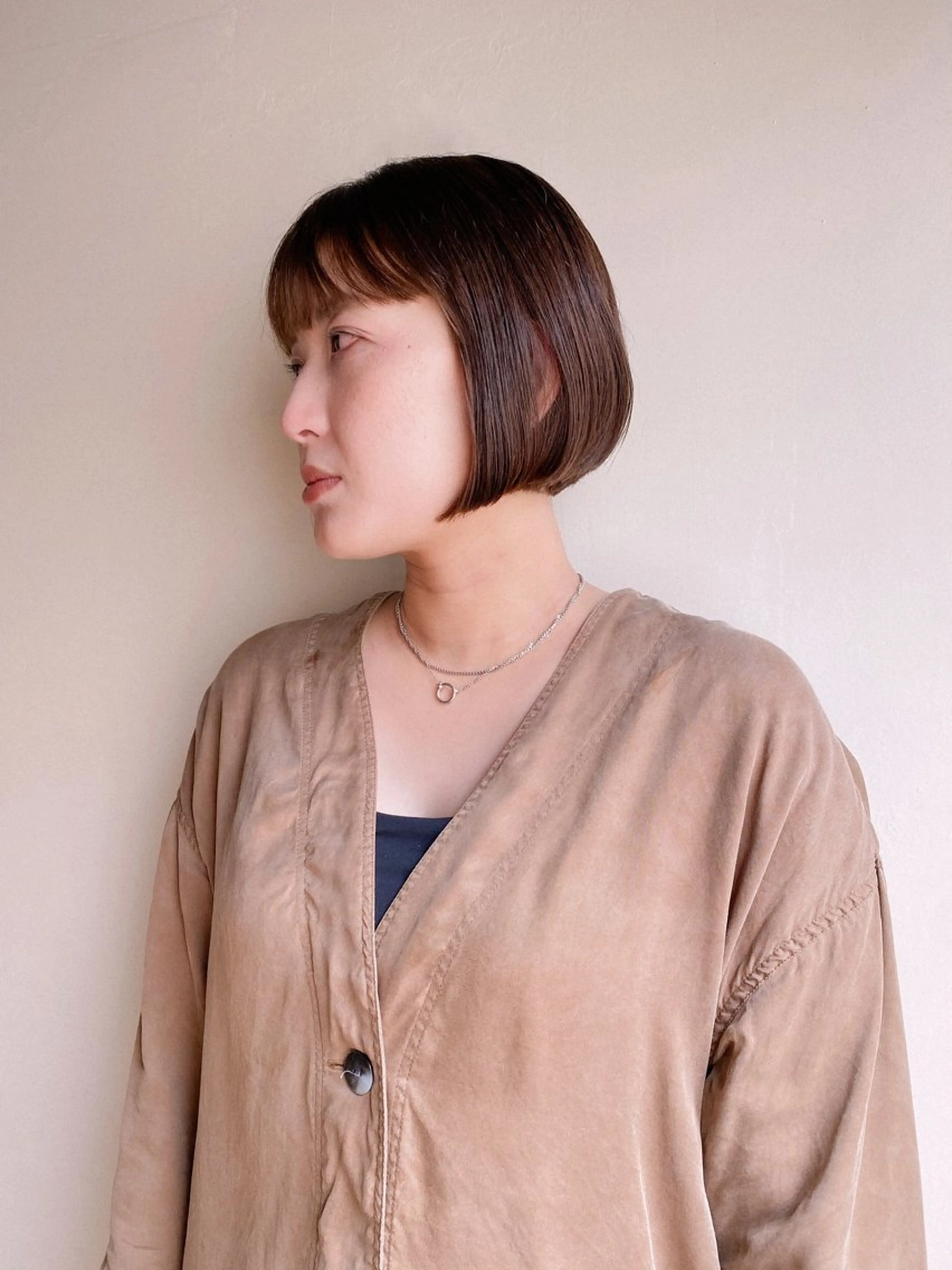 ショート カラー アッシュ ブラウンカラー 透明感カラー ボブ カット ヘアカラー トリートメント 板谷みさき /艶ボブ/藤沢美容室のヘアスタイル