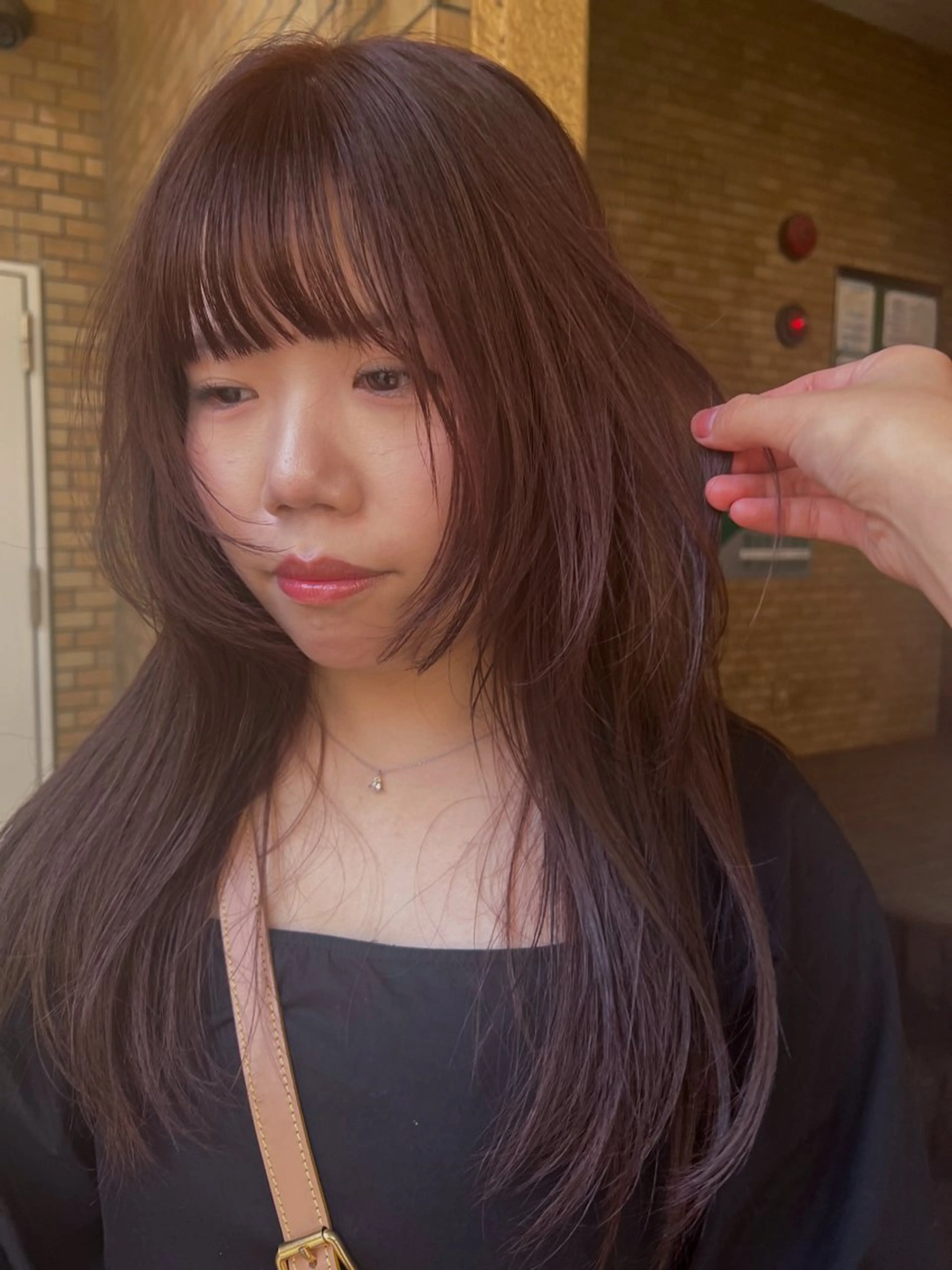 ロング カラー 透明感カラー ダブルカラー 南部 綾音のヘアスタイル