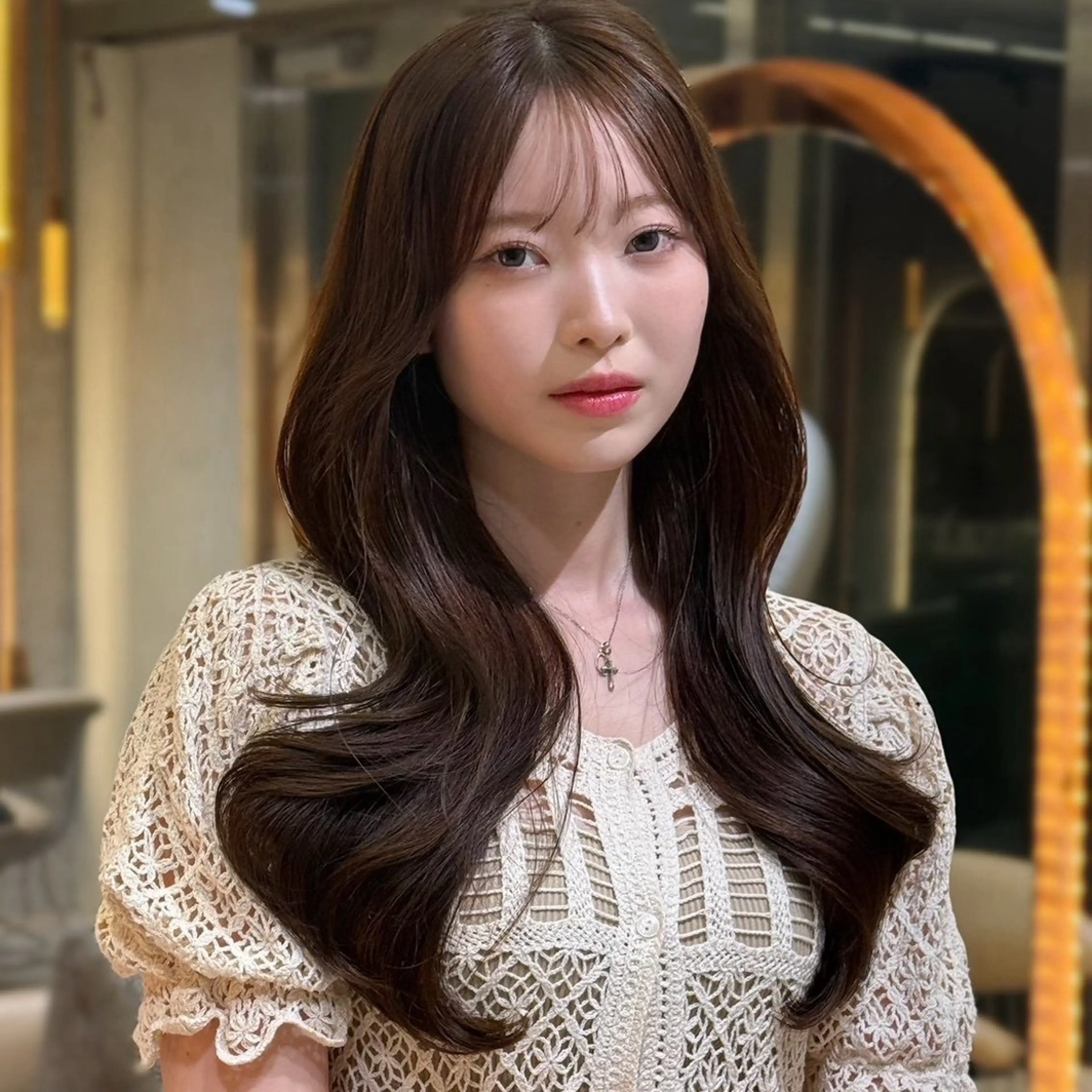 セミロング 韓国ヘア/美髪矯正/ Haruna🦋のヘアスタイル