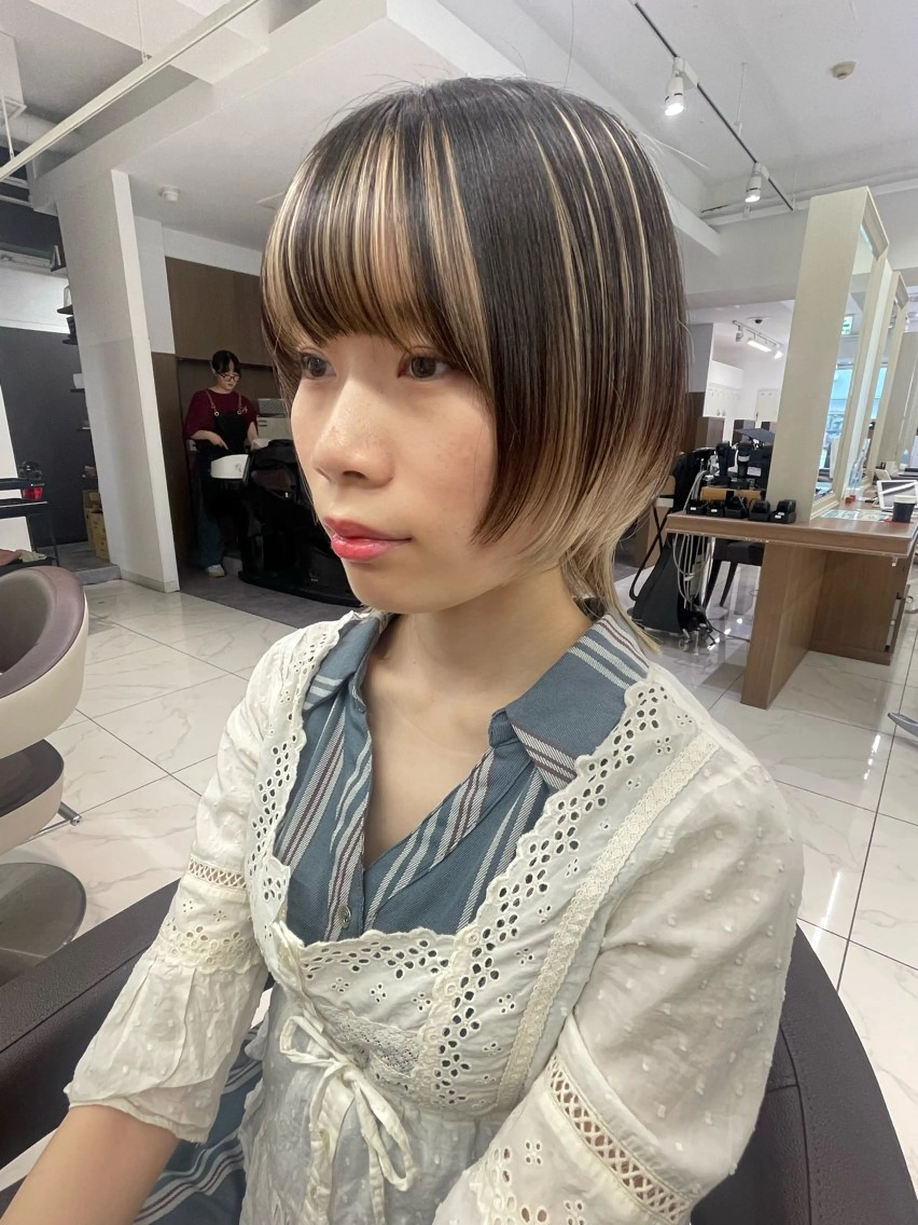 ショート カラー ヘアカラー トリートメント 福島成美/髪質改善 縮毛矯正/カラーのヘアスタイル