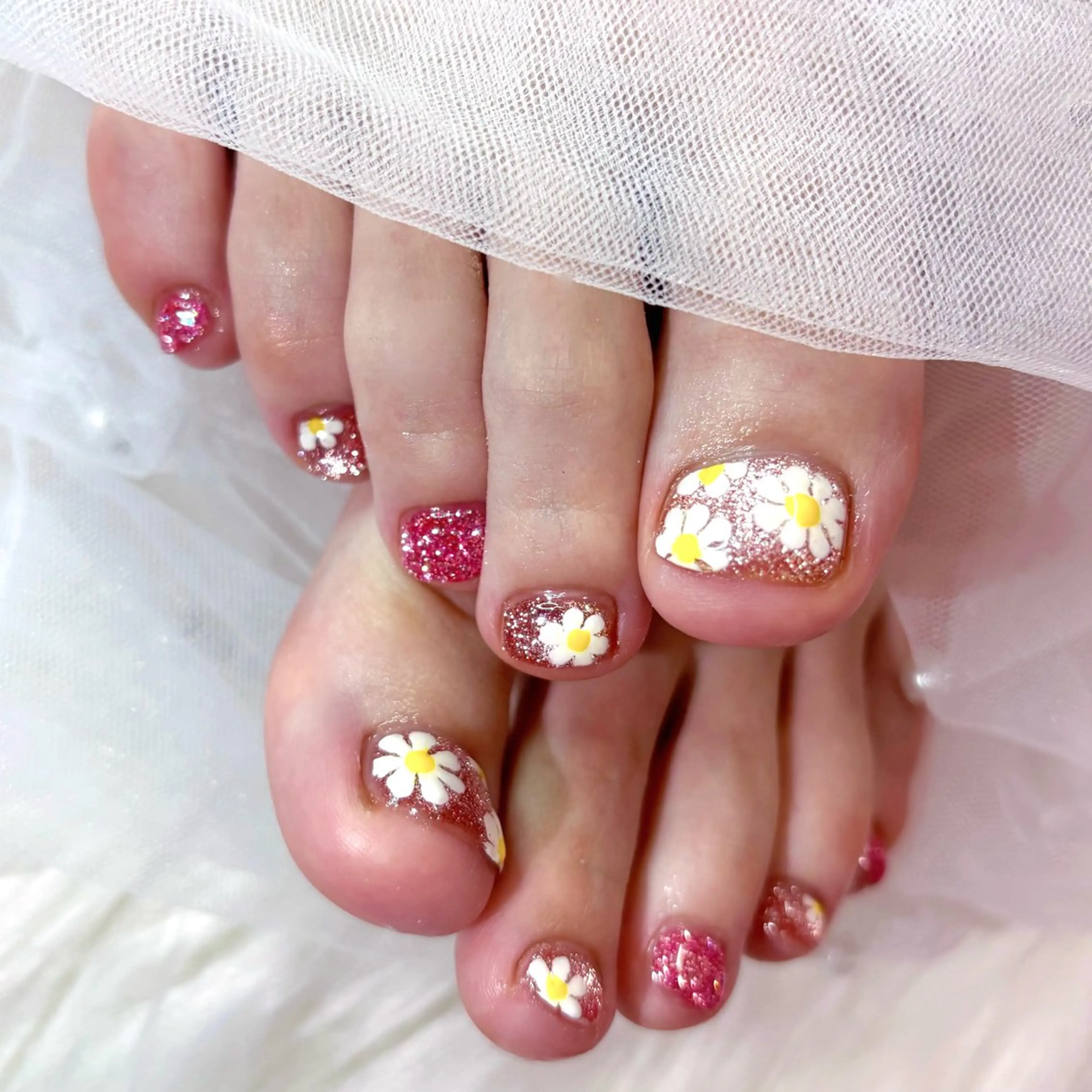 ネイル フラワーネイル フットネイル Noix nailのネイルデザイン