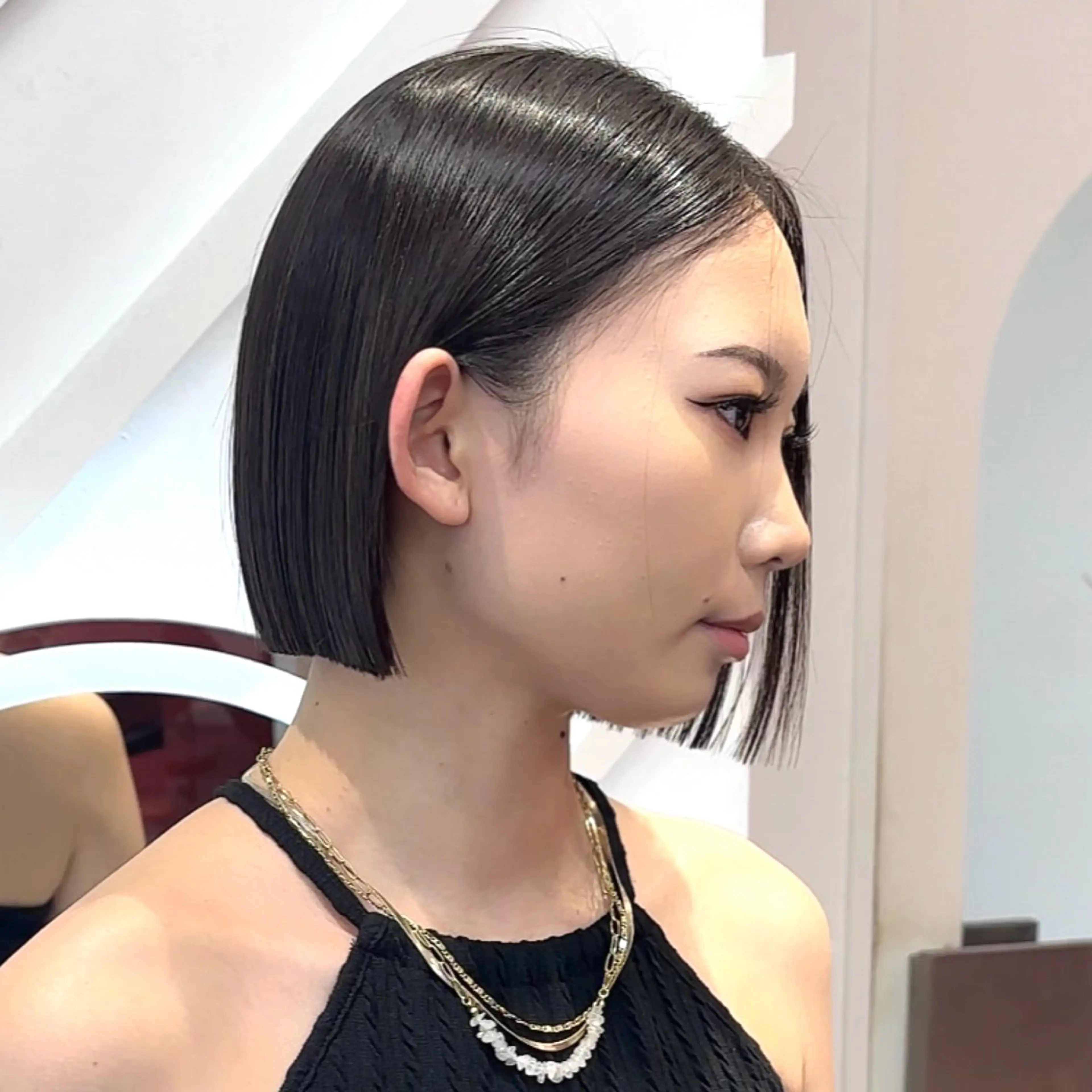 ショート カラー カット 縮毛矯正 トリートメント 原宿/ボブ/髪質 改善/レイヤー/優希のヘアスタイル