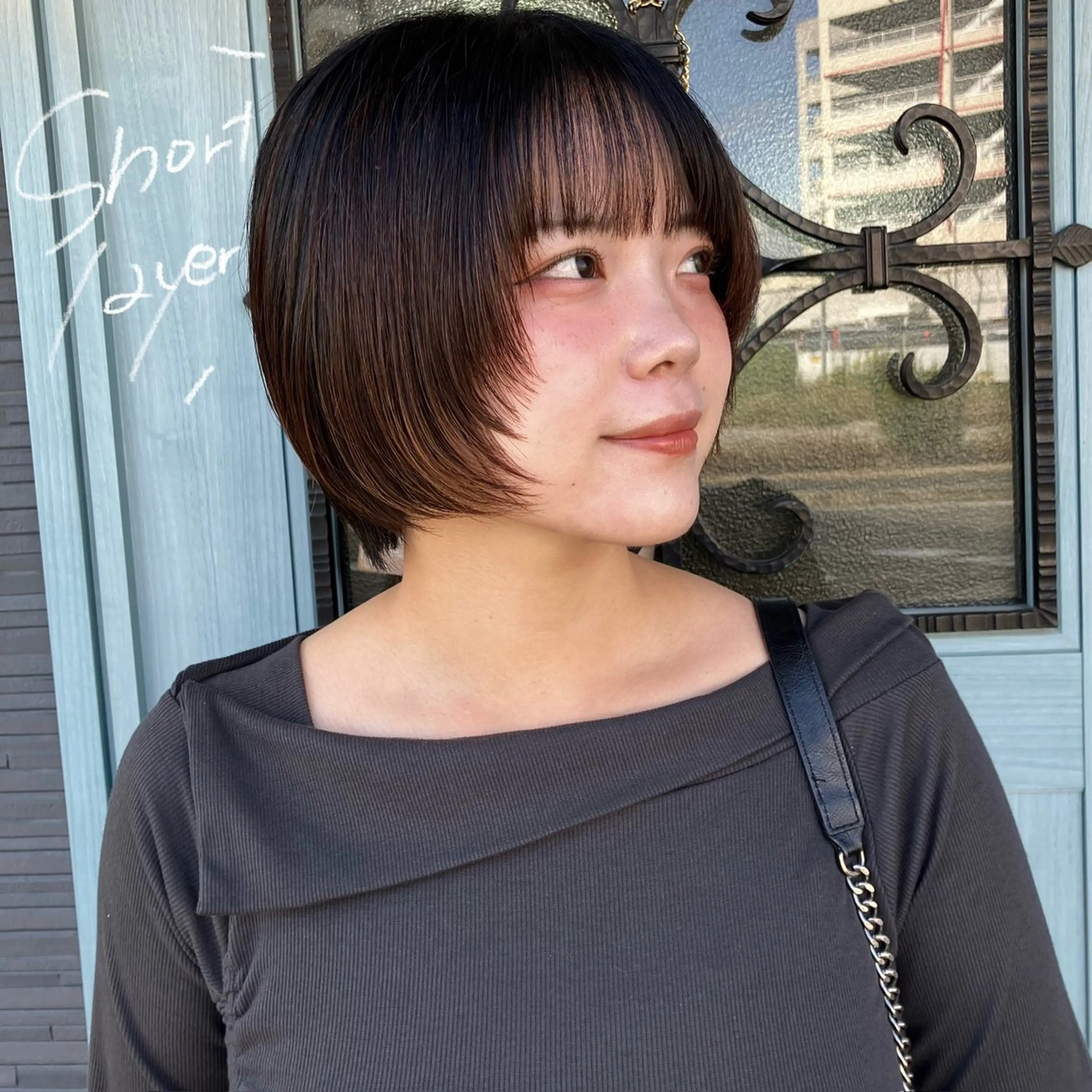 ショート 顔周りカット レイヤーカット ショートヘア カット ヘッドスパ ナチュラルヘア 🌱/久留米/あまのヘアスタイル