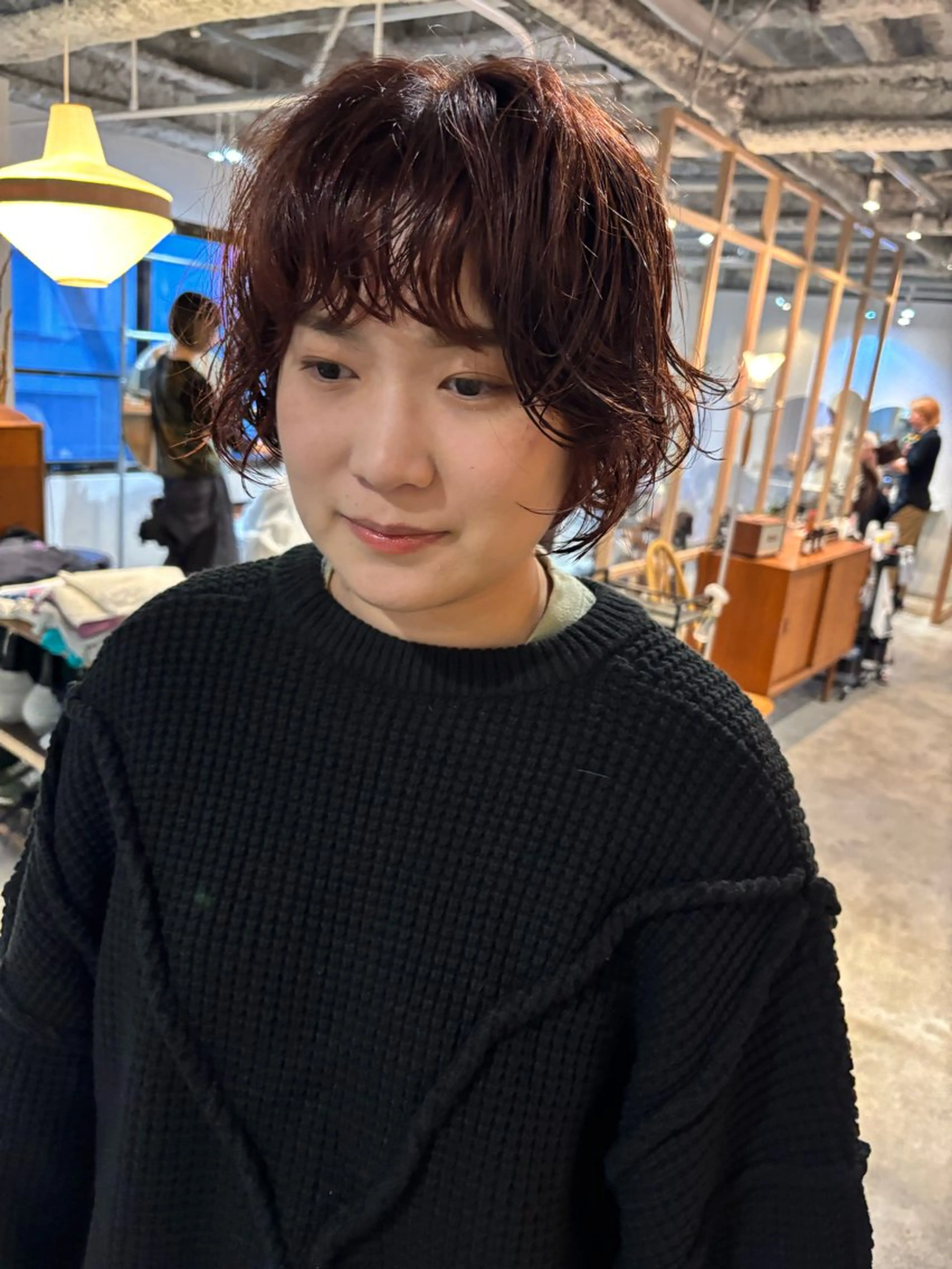 ショート カラー パーマ カット パーマ トリートメント Hayashi Shioriのヘアスタイル