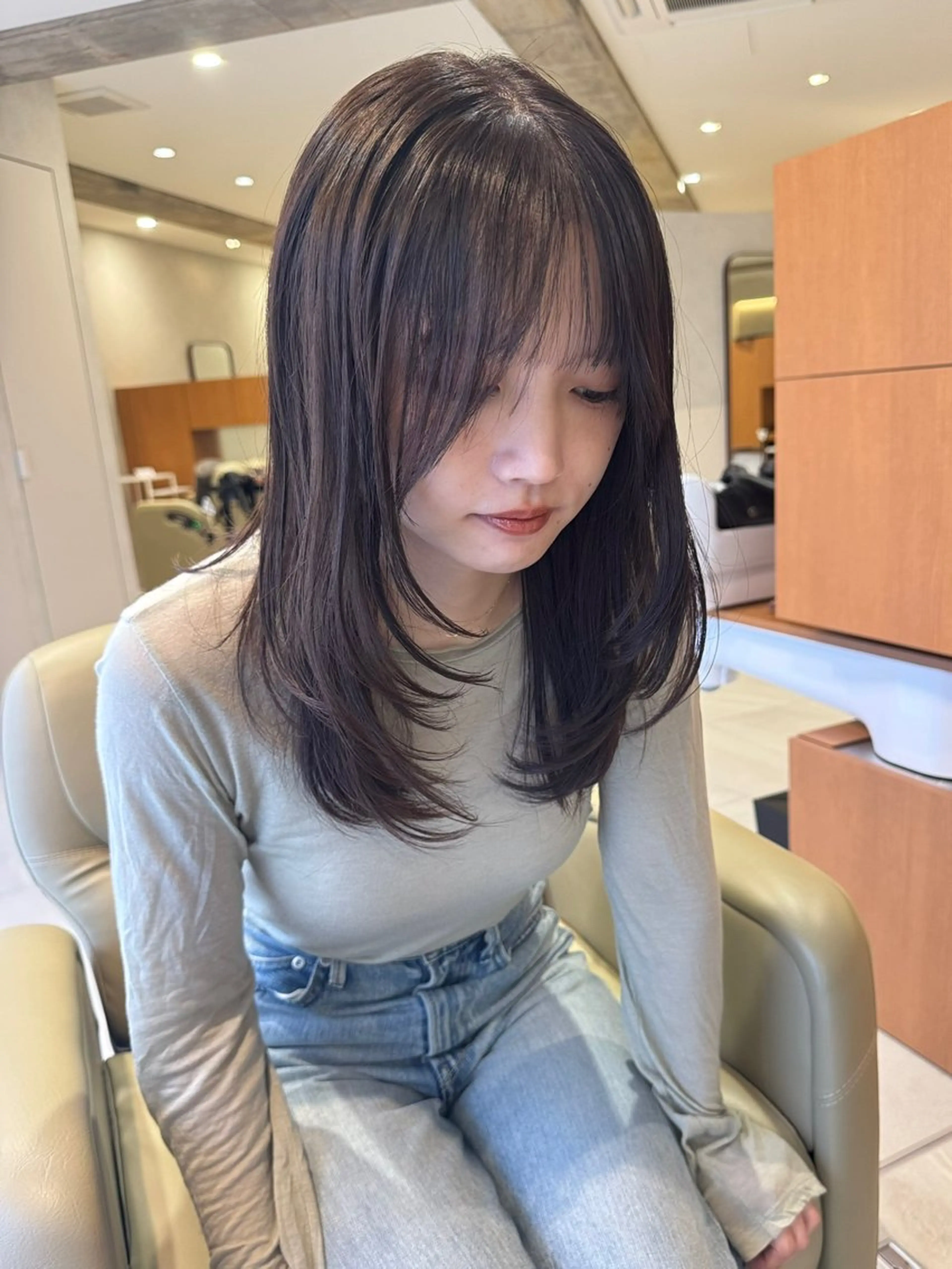 ミディアム カラー カット ヘアカラー KAKERU THIRD SHOPのヘアスタイル